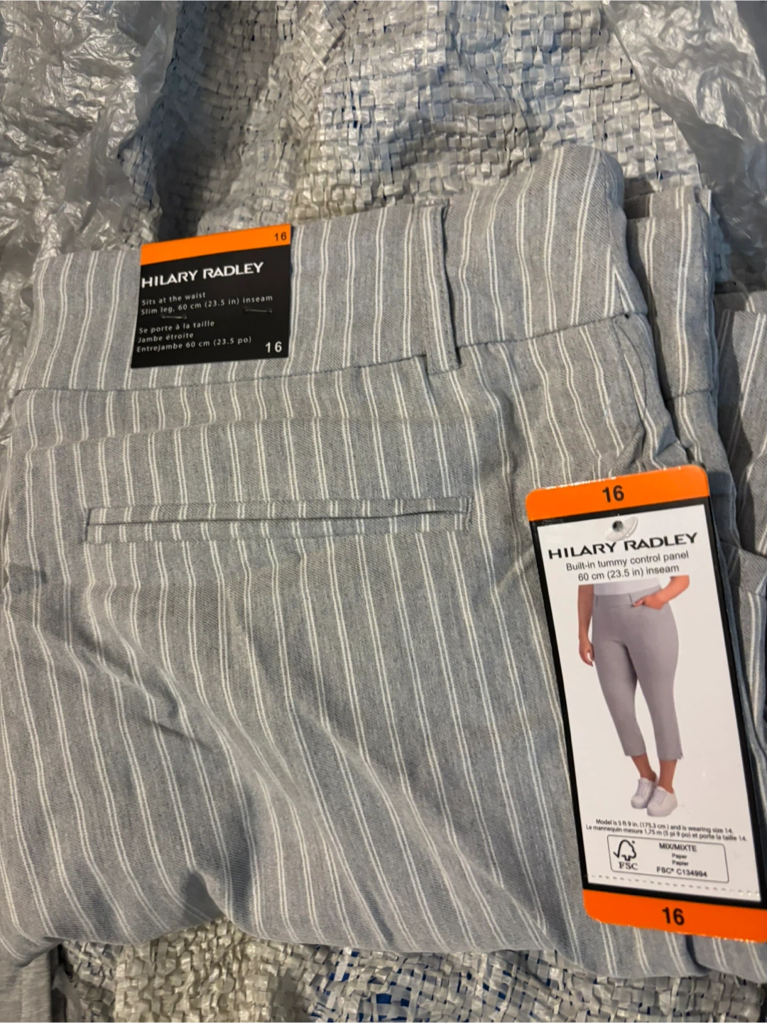 Hilary Radley Women's Striped Capris - Size 16