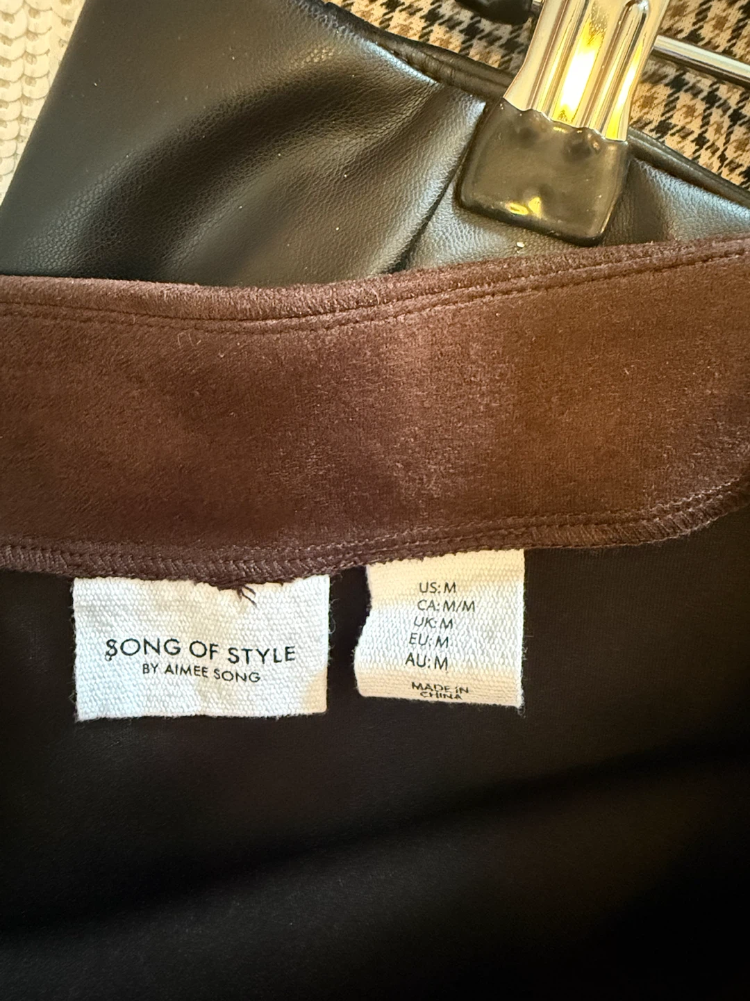 Brown Song of Style by Aimee Somg suede mini skirt with slit - photo 4