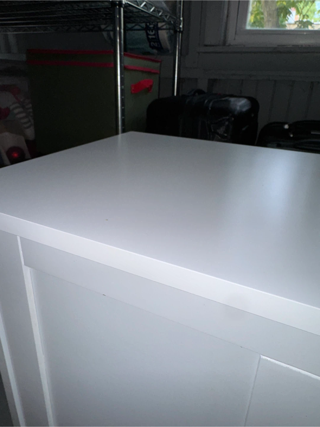 White Sliding Door Storage Cabinet / Coffee Bar - photo 3