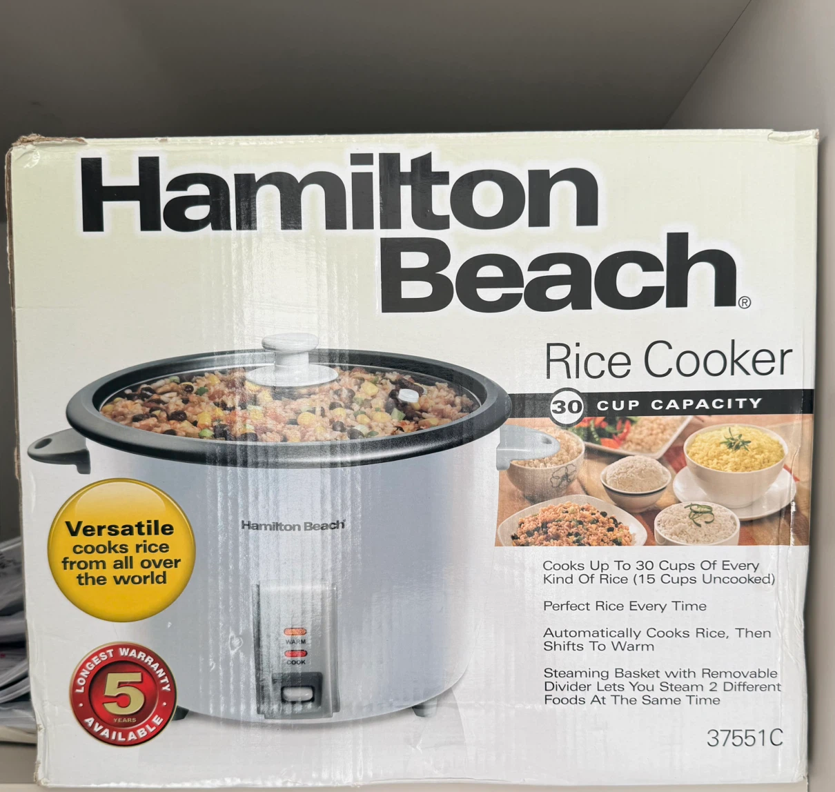 Hamilton Beach Rice Cooker - 30 Cup Capacity - photo 2