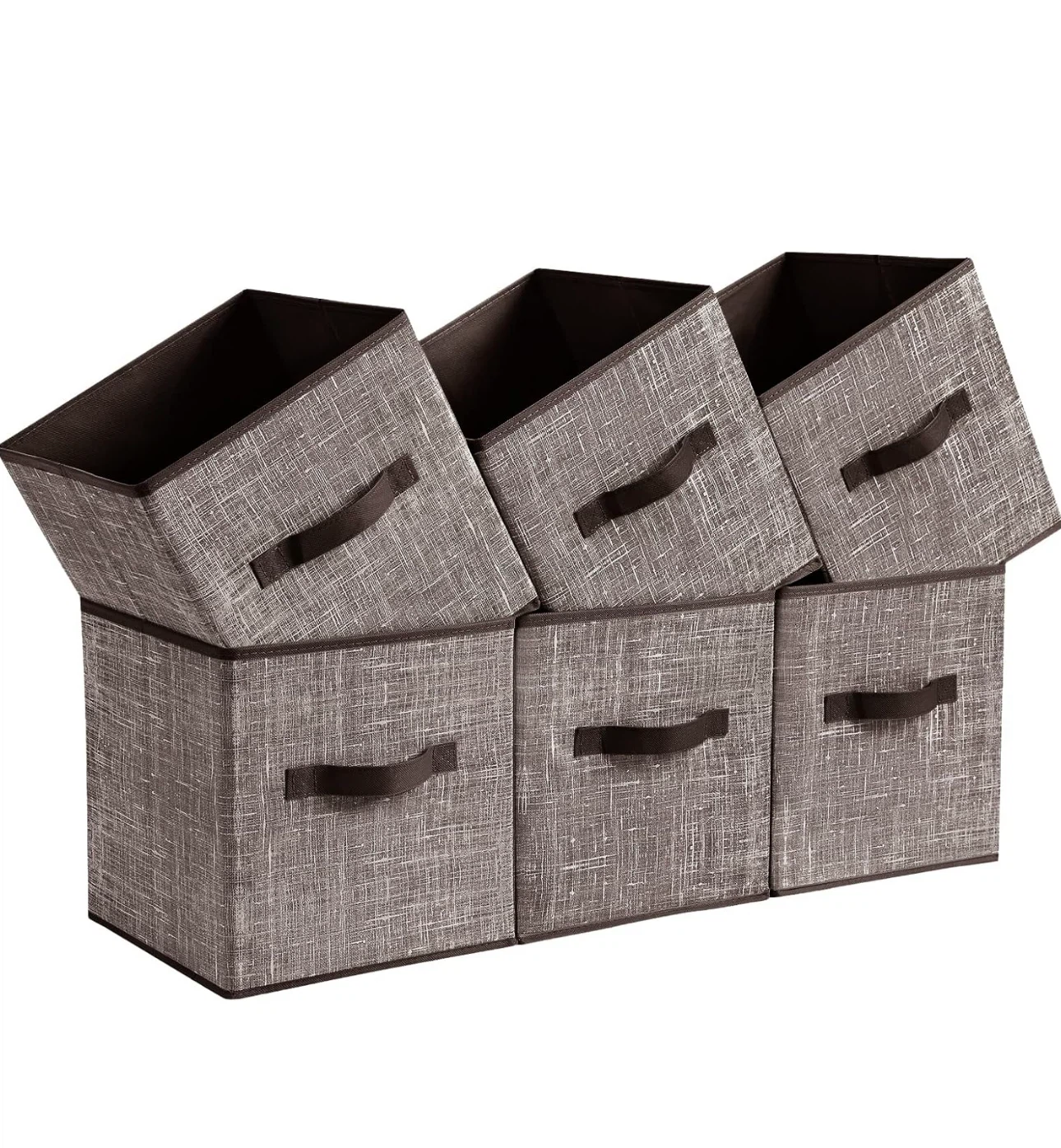 6 Fabric Storage Cubes SONGMICS — Navy Blue, Sturdy & Foldable