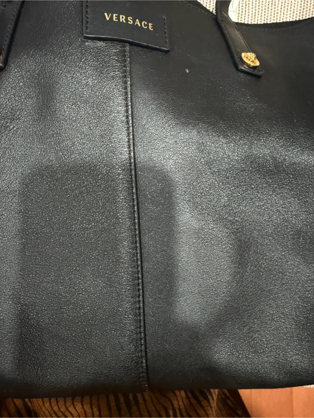 Versace Black Leather Tote Bag - photo 3