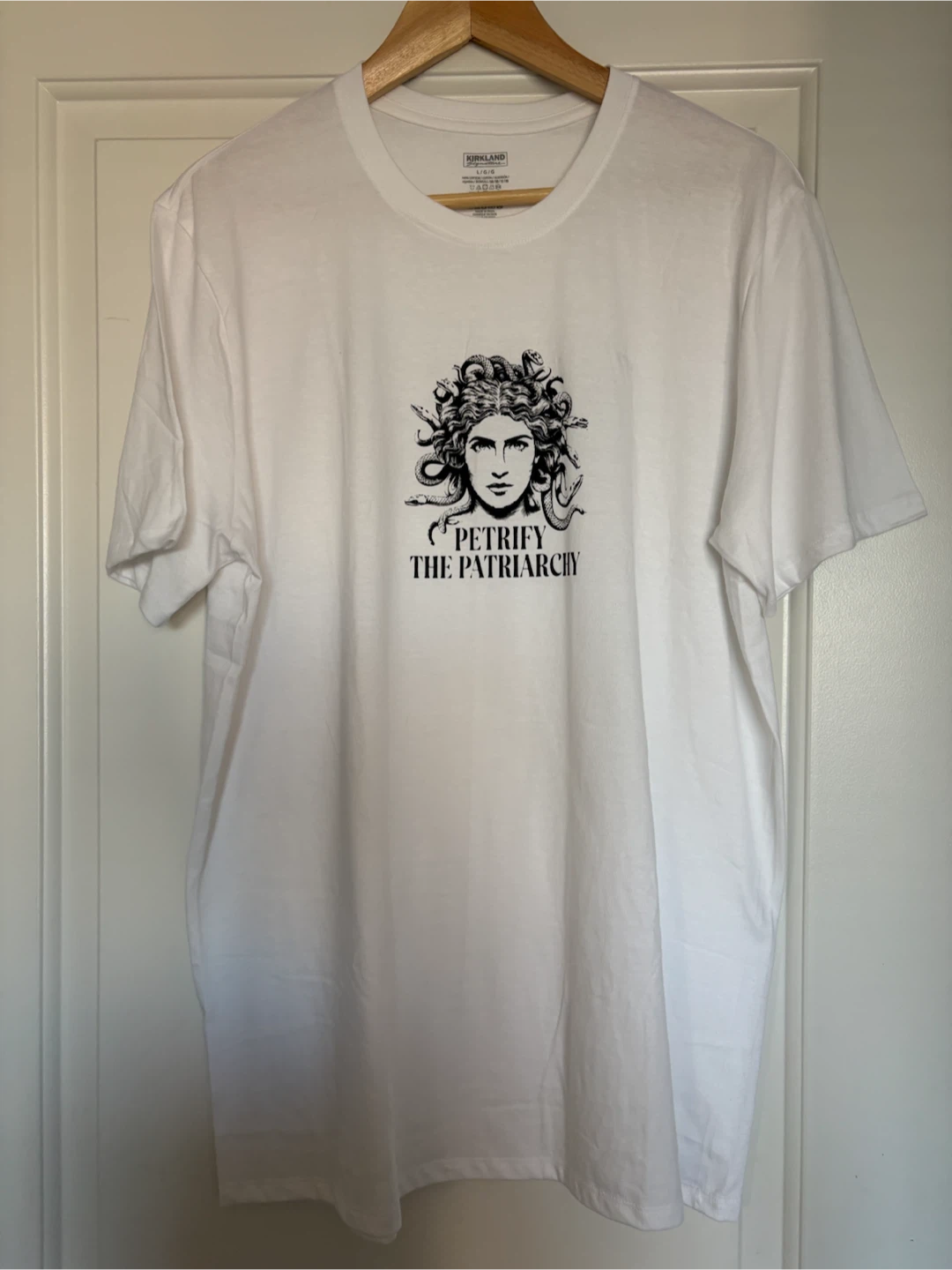 White cotton t-shirt Medusa (x5) size L