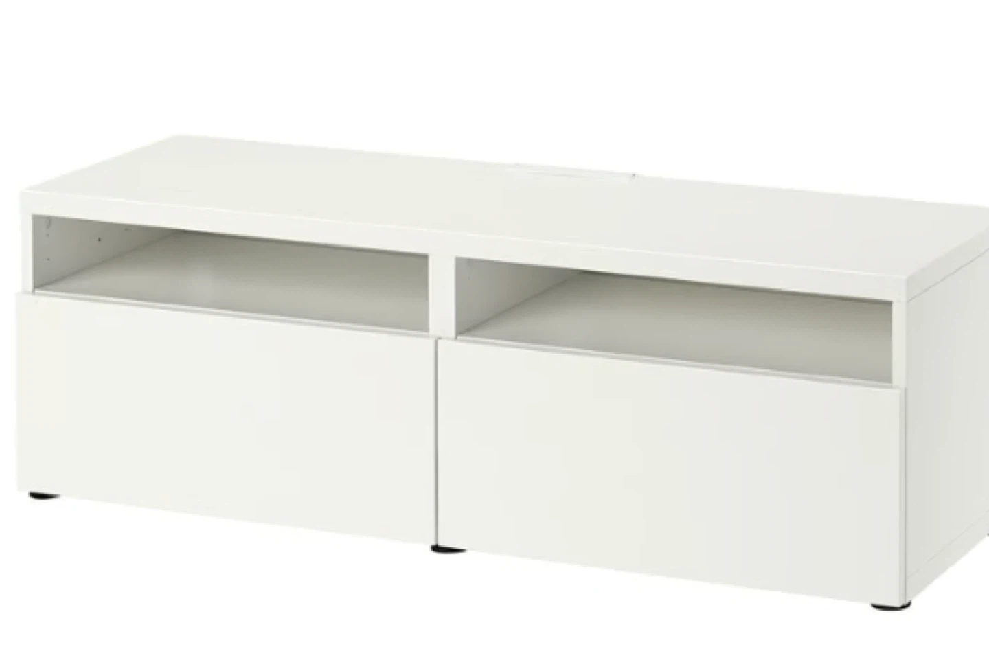 White TV Stand with Storage