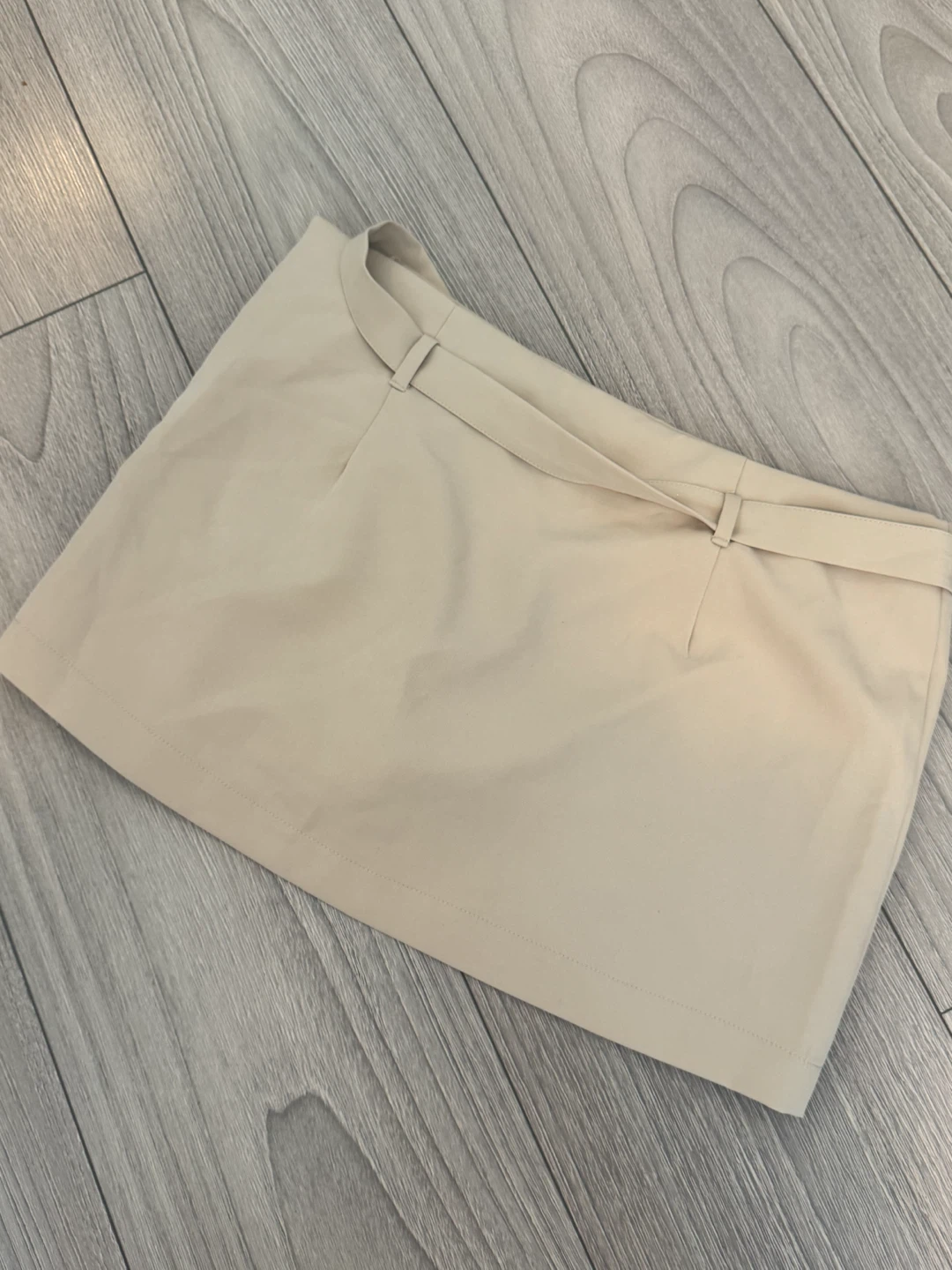 Beige Belted Mini Skirt - photo 5