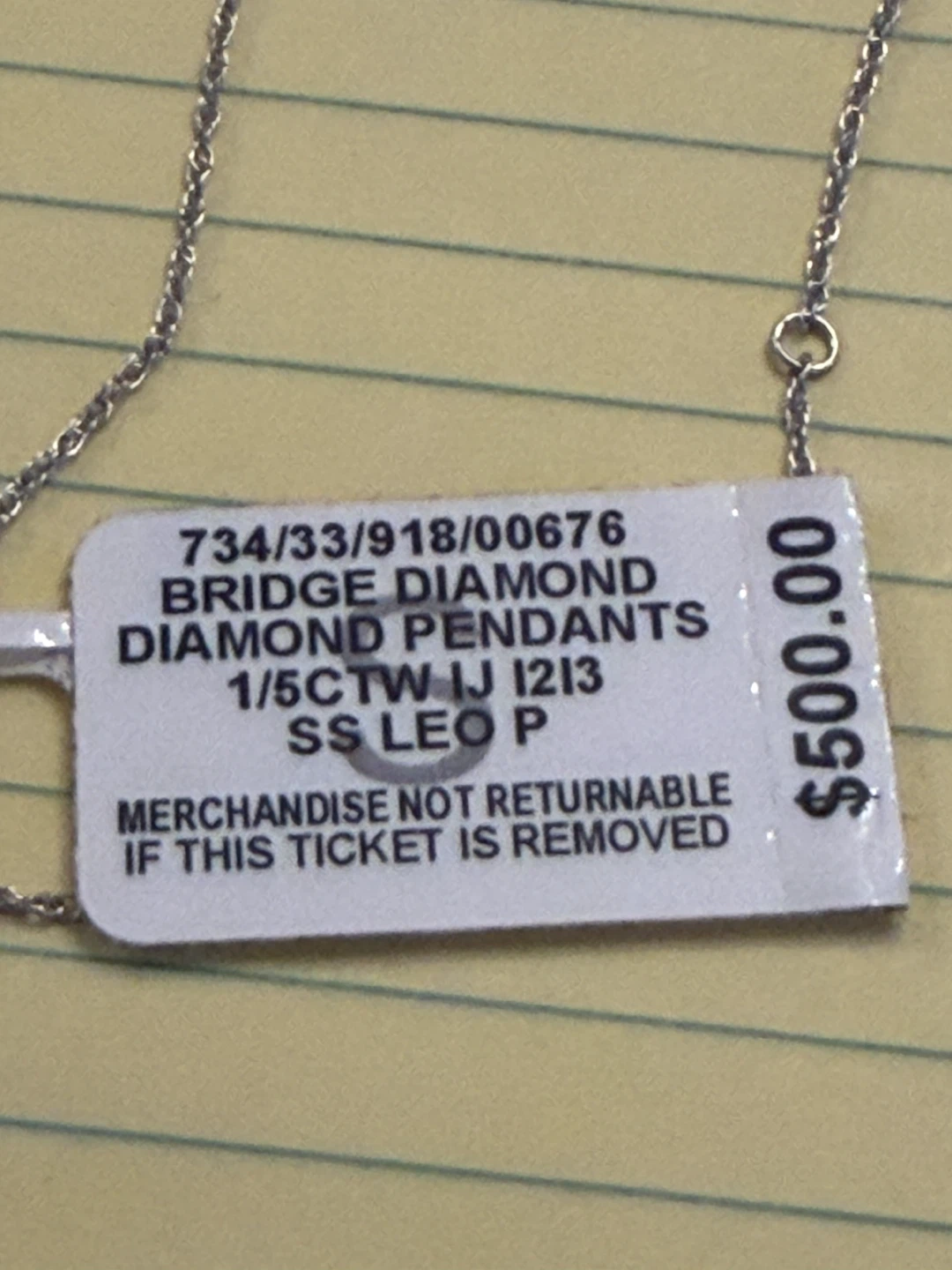 Bridge Diamond Pendant Necklace - photo 2