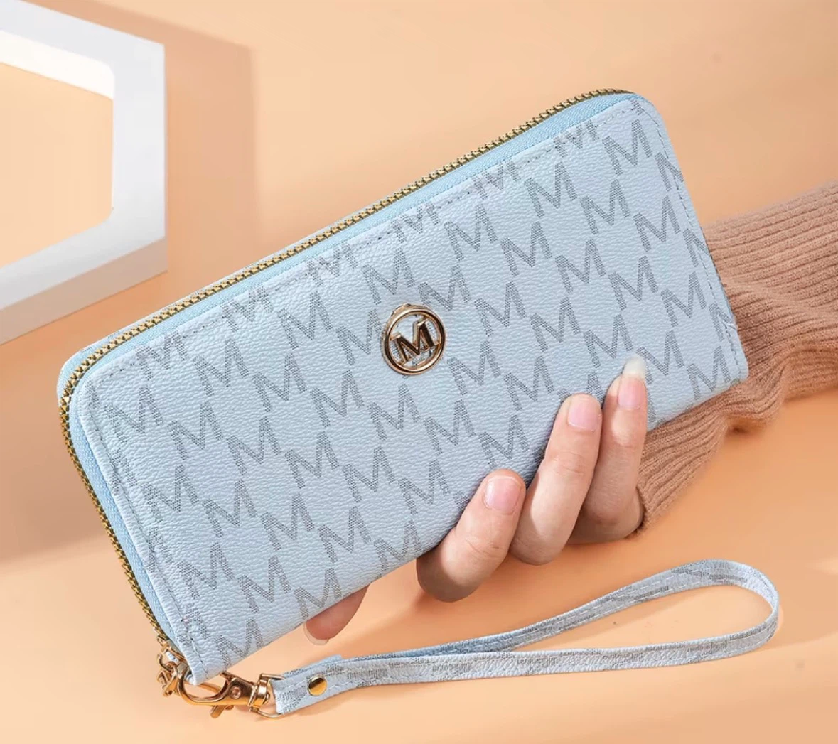 Monogram Zip-Around Wallet with Wrist Strap - photo 3