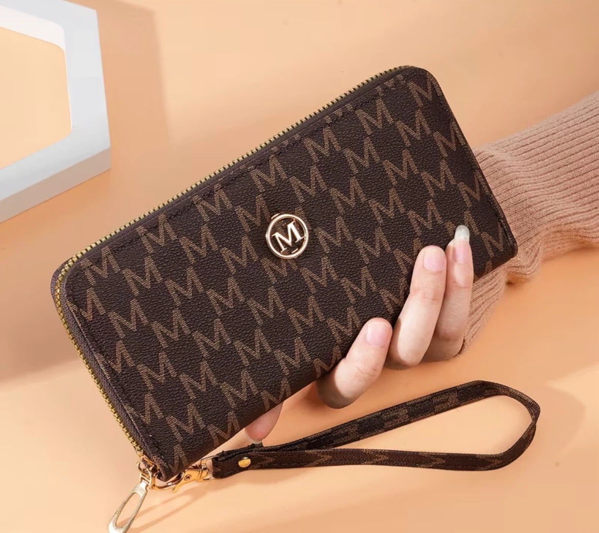 Monogram Zip-Around Wallet with Wrist Strap - photo 4