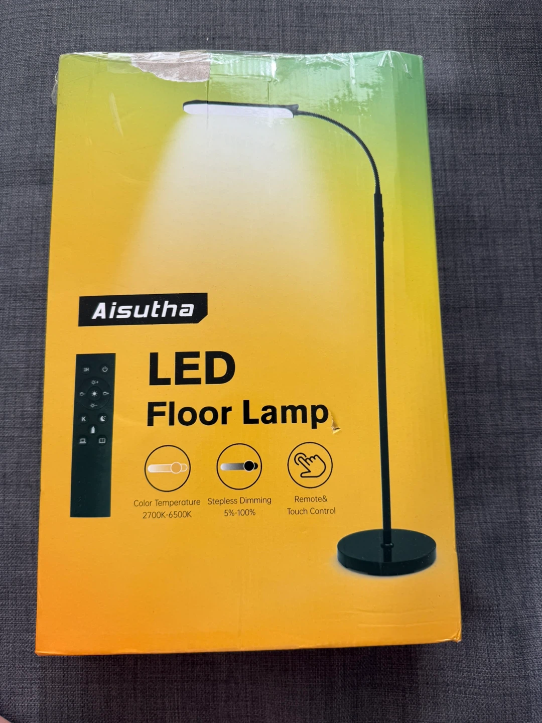 Aisutha LED Floor Lamp with Remote & Touch Control
