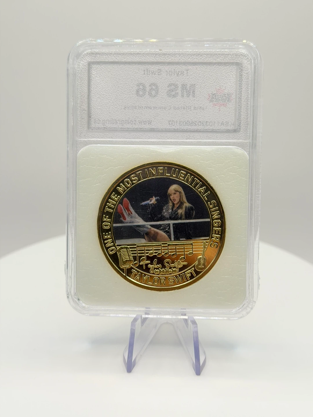 Taylor Swift MS 66 Gold Plated Commemorative Coin - photo 2