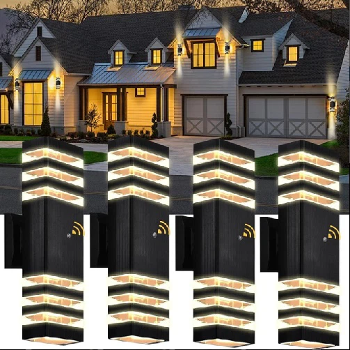 Black Outdoor Wall Lights with Dusk to Dawn Sensor