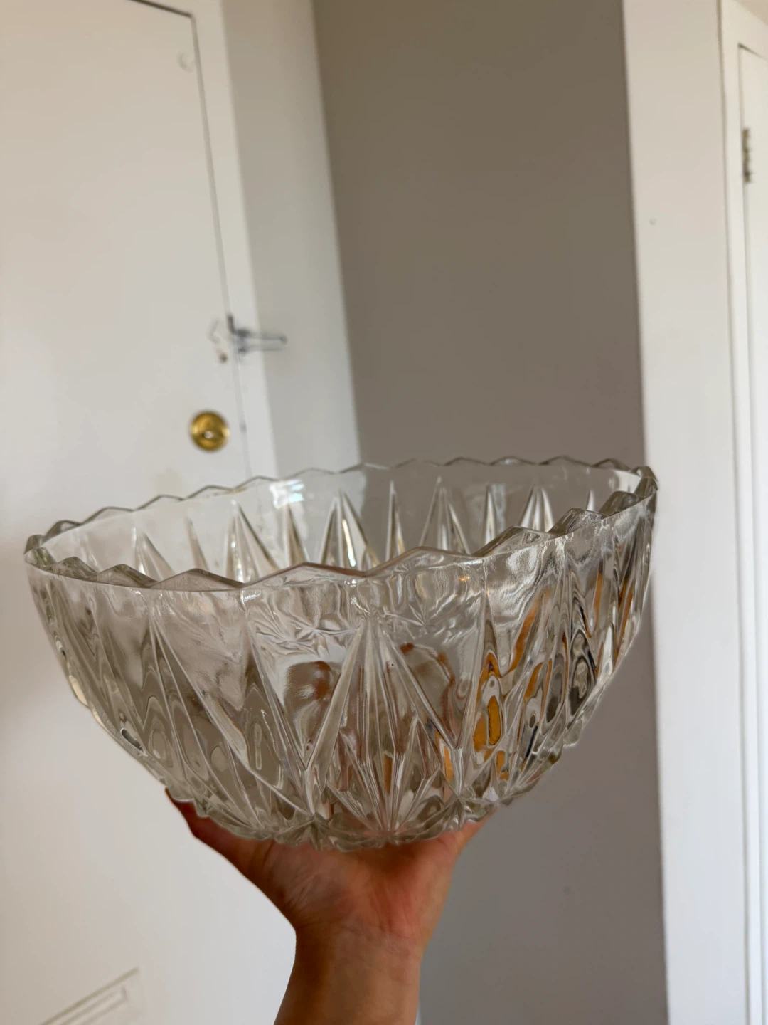 Large Clear Glass fruits Bowl