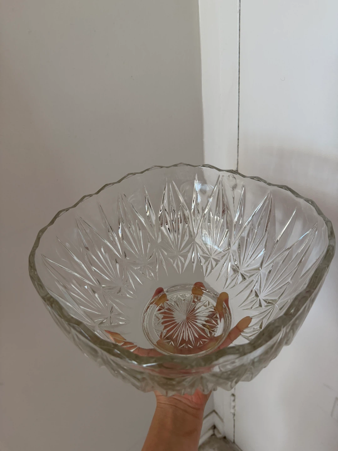 Large Clear Glass fruits Bowl - photo 2