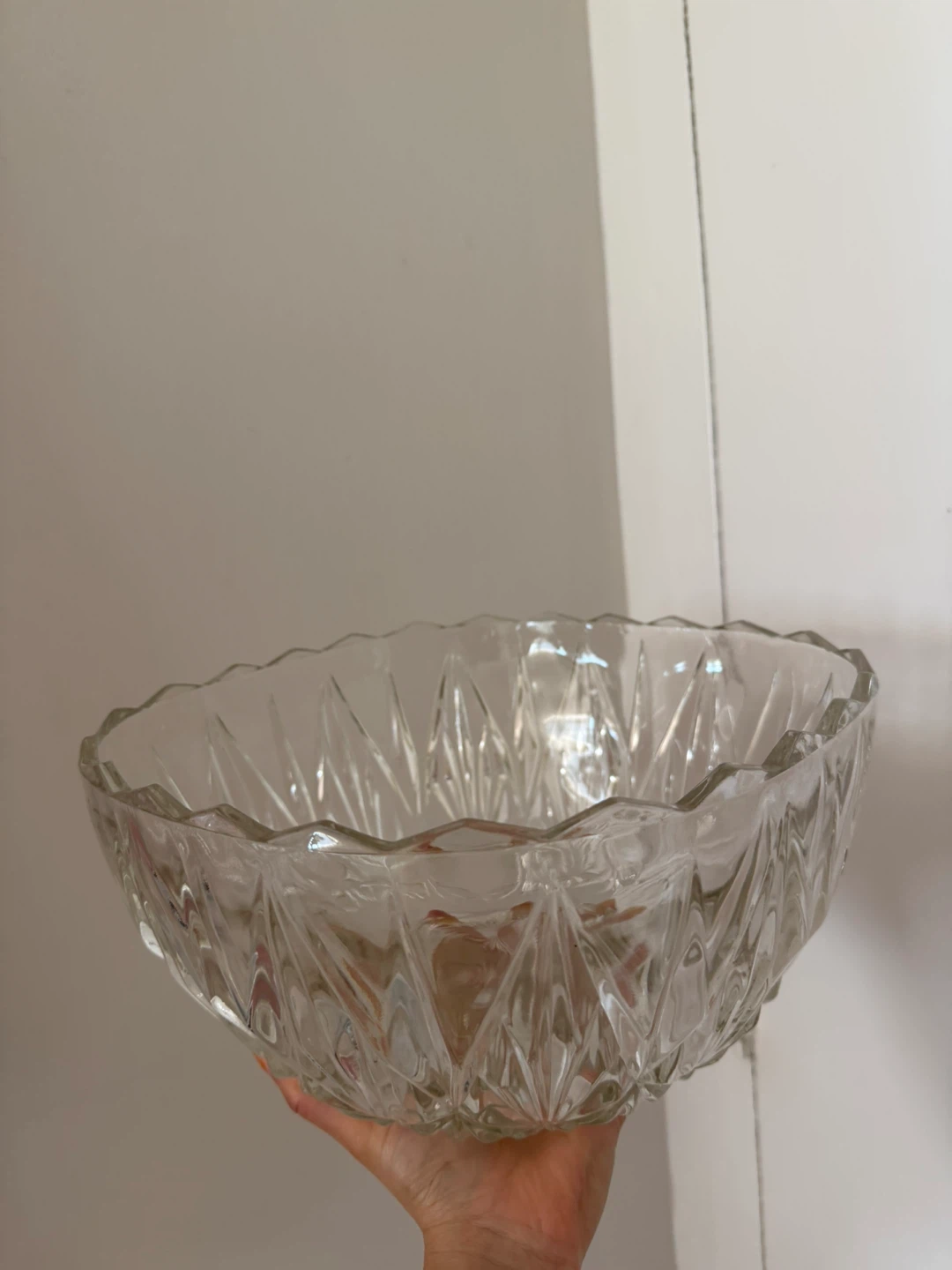 Large Clear Glass fruits Bowl - photo 3