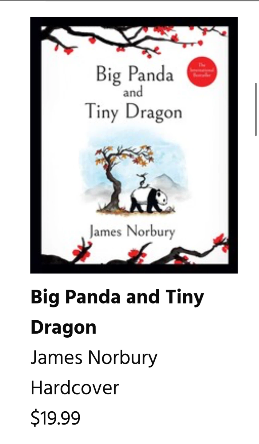 NEW✨Big Panda and Tiny Dragon Hardcover Book - photo 2