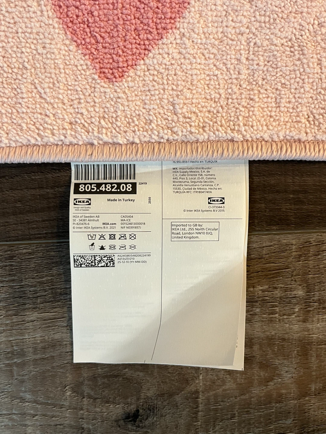 IKEA Pink Heart Rug - photo 3