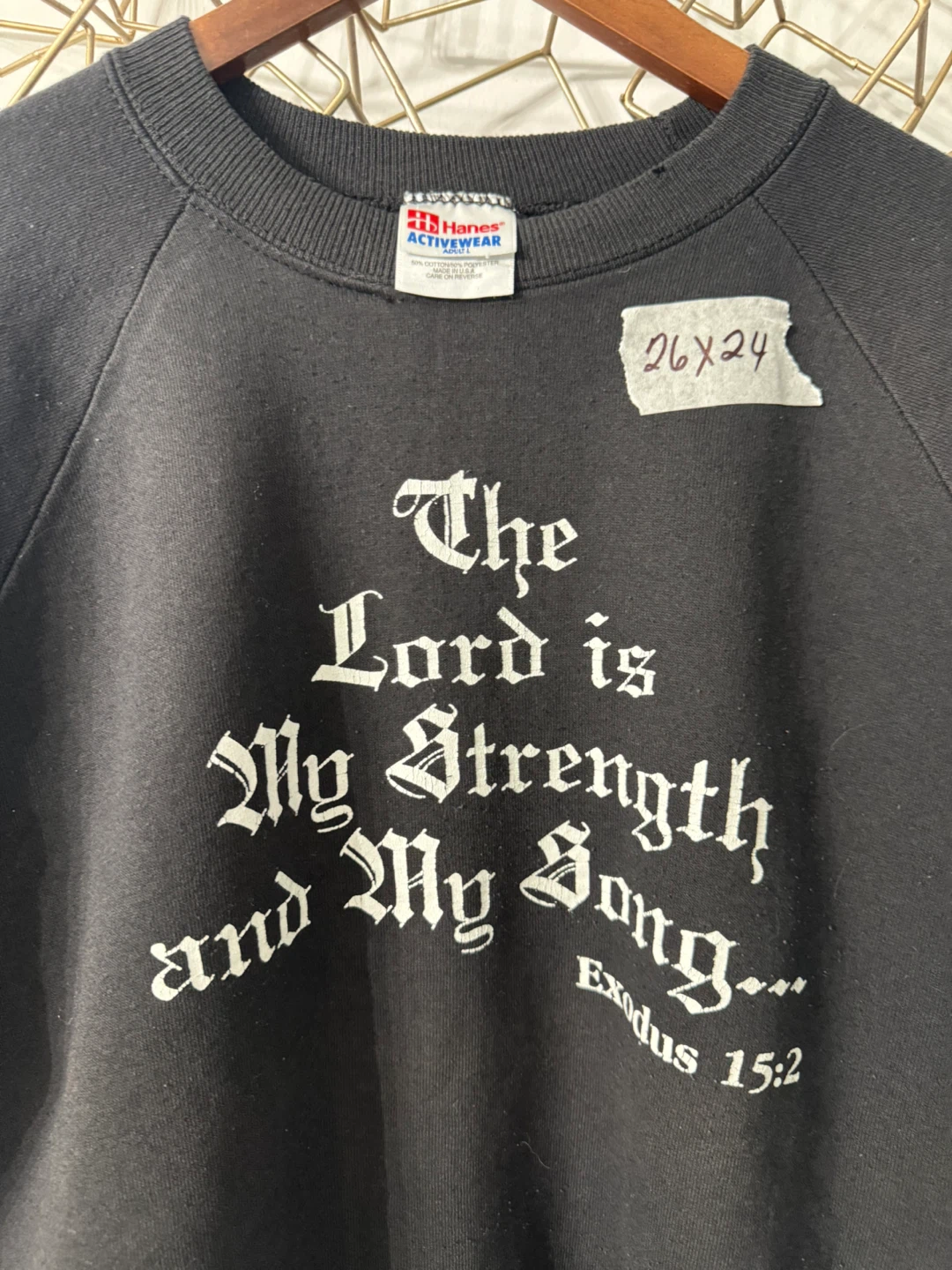 Hanes "The Lord is My Strength and My Song" Crewneck Sweatshirt - photo 2