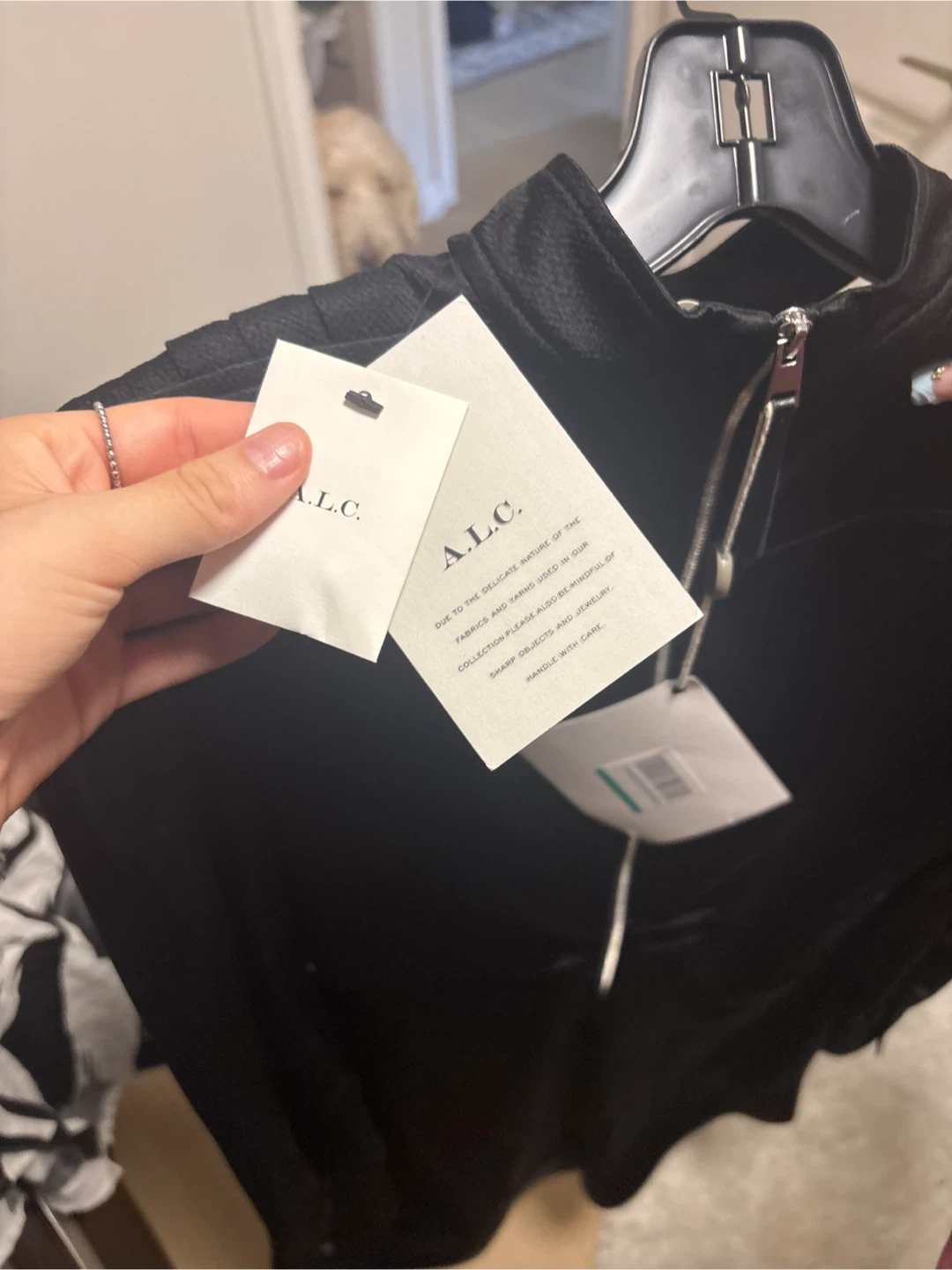 A.L.C. Black Dress with Zipper Detail - photo 3