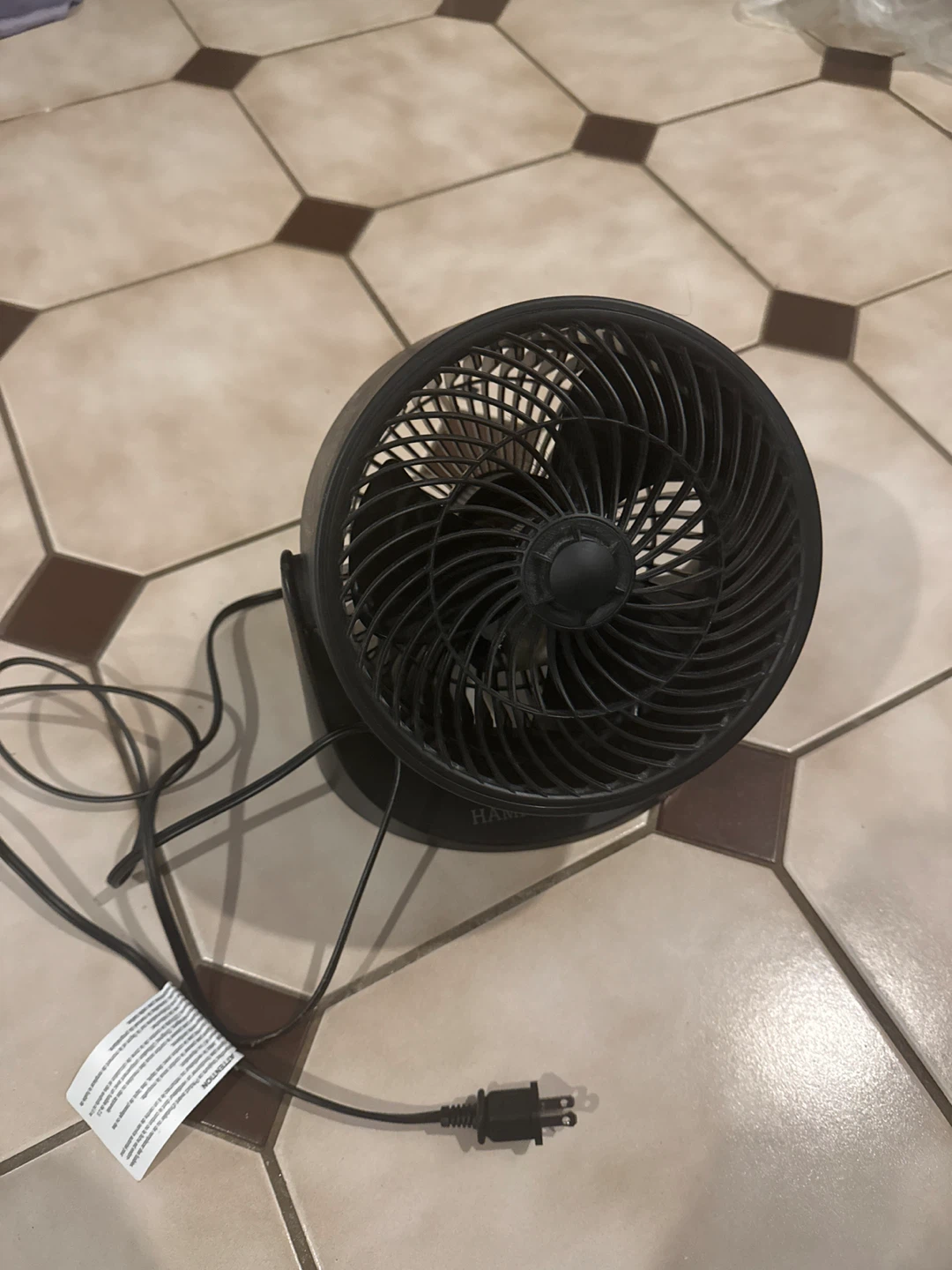 Black Hampton Bay Desk Fan