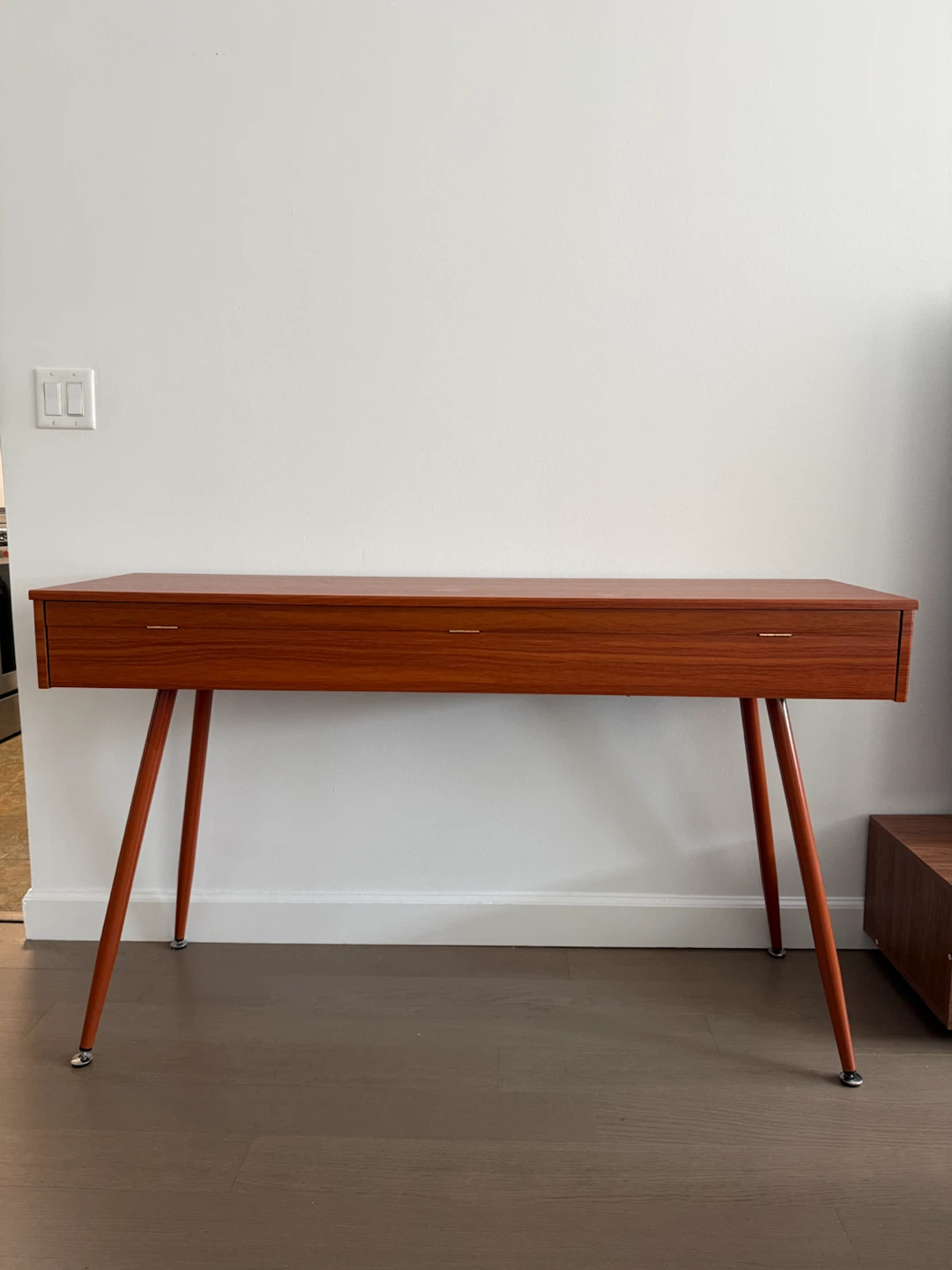 Wooden Desk with Keyboard Storage - photo 2