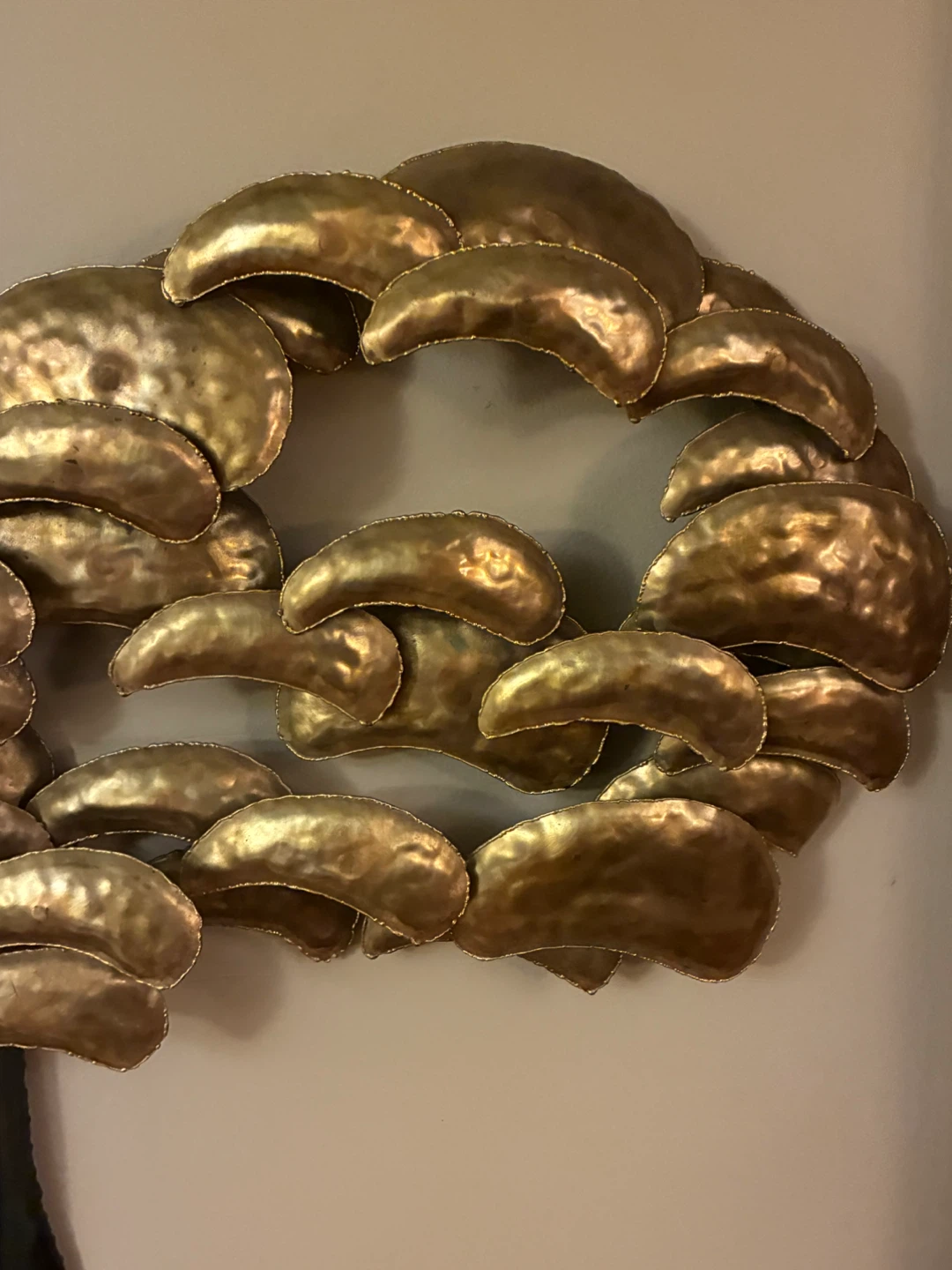 Vintage 1984 wall Art Sculpture MCM Brutalist Metal Signed - photo 3