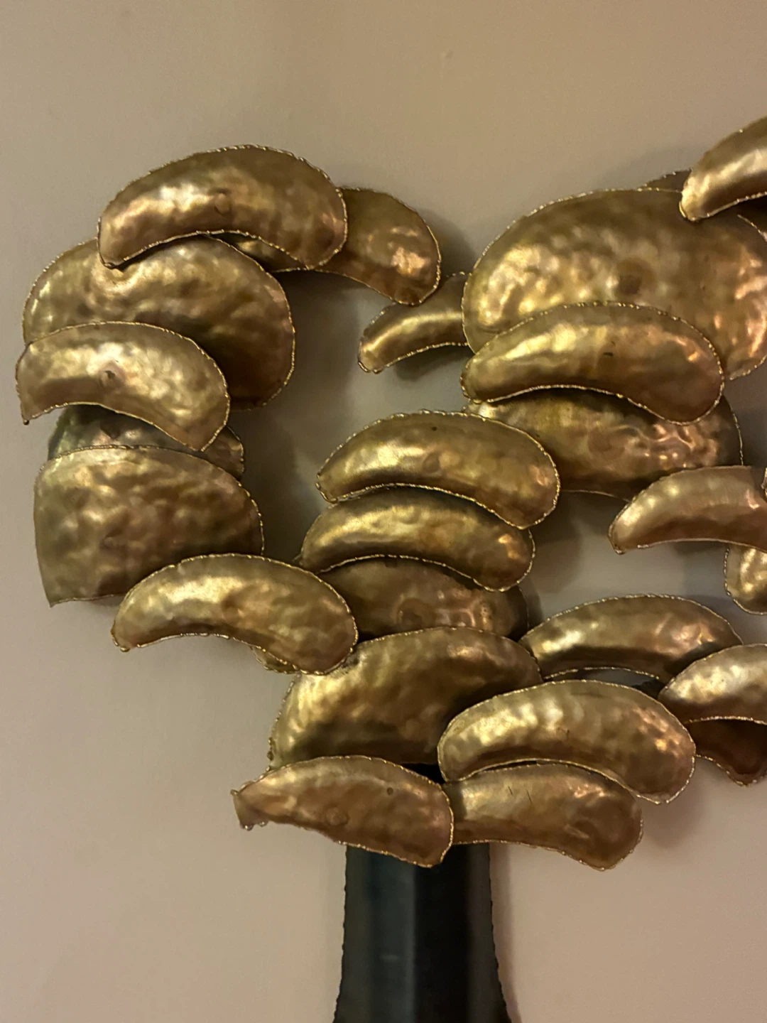 Vintage 1984 wall Art Sculpture MCM Brutalist Metal Signed - photo 4