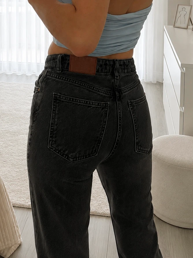 Women's Black Denim Jeans - photo 4