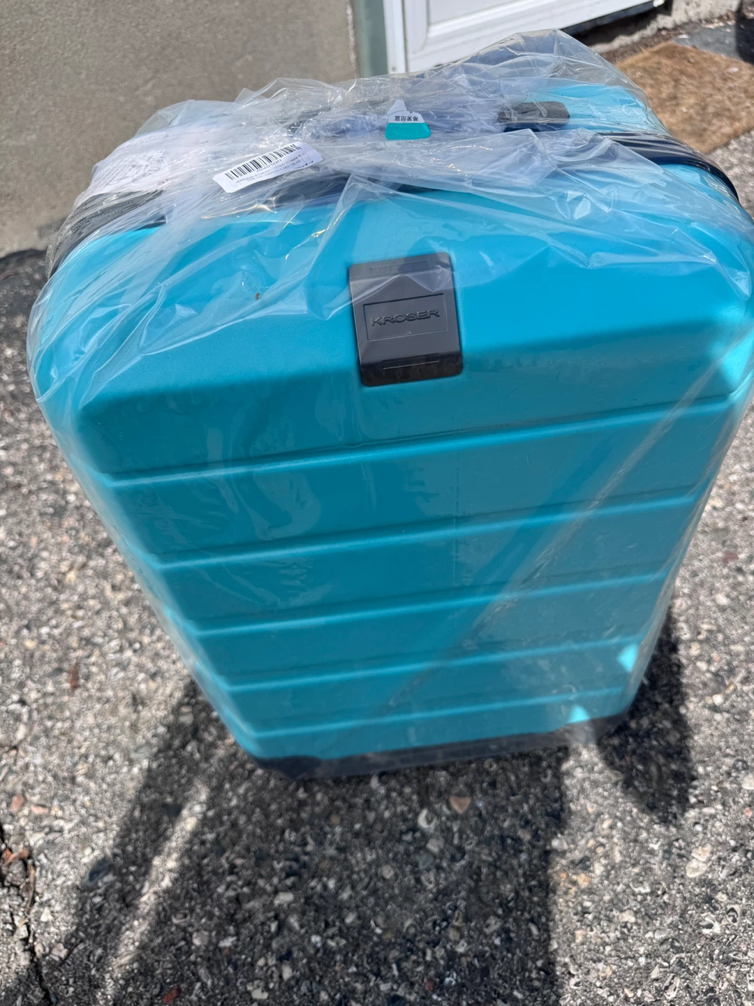 KROSER Teal Hardside Carry-On Luggage