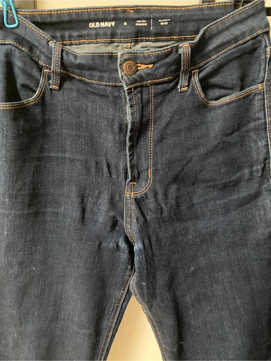 Old Navy Women's Dark Wash Straight Jeans Size 8 - photo 2