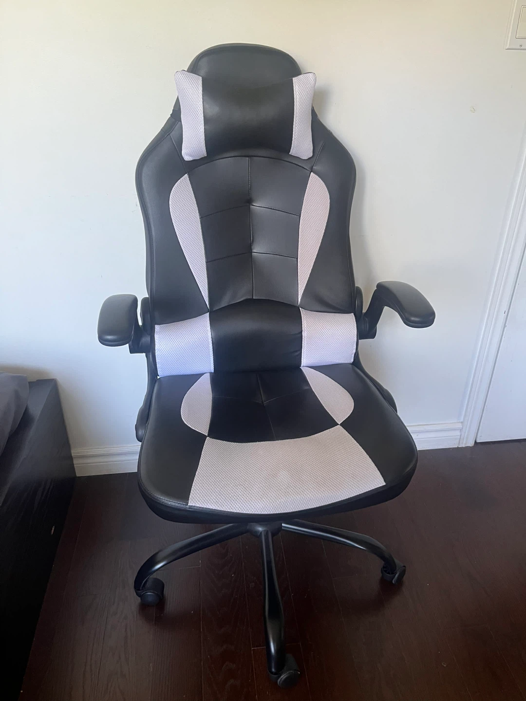 Black and Grey Racing Style Gaming Chair