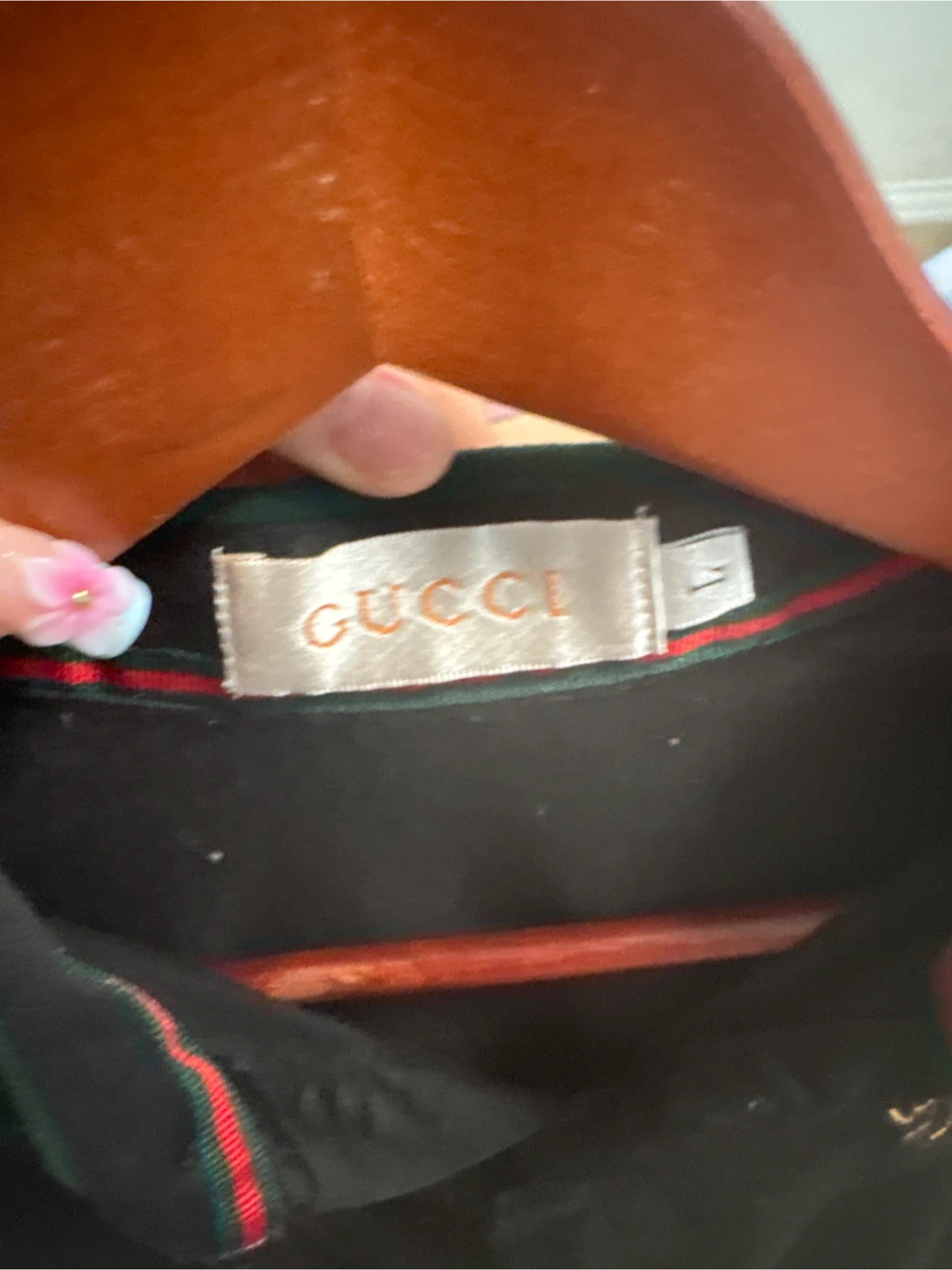Black Gucci Polo Shirt with Bee Emblem - photo 3