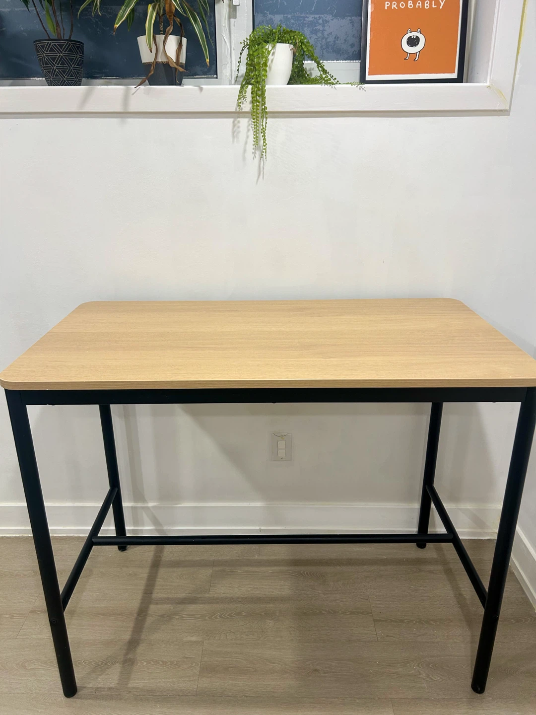 IKEA TOMMARYD Bar-Height Table – Natural Wood & Black - photo 2