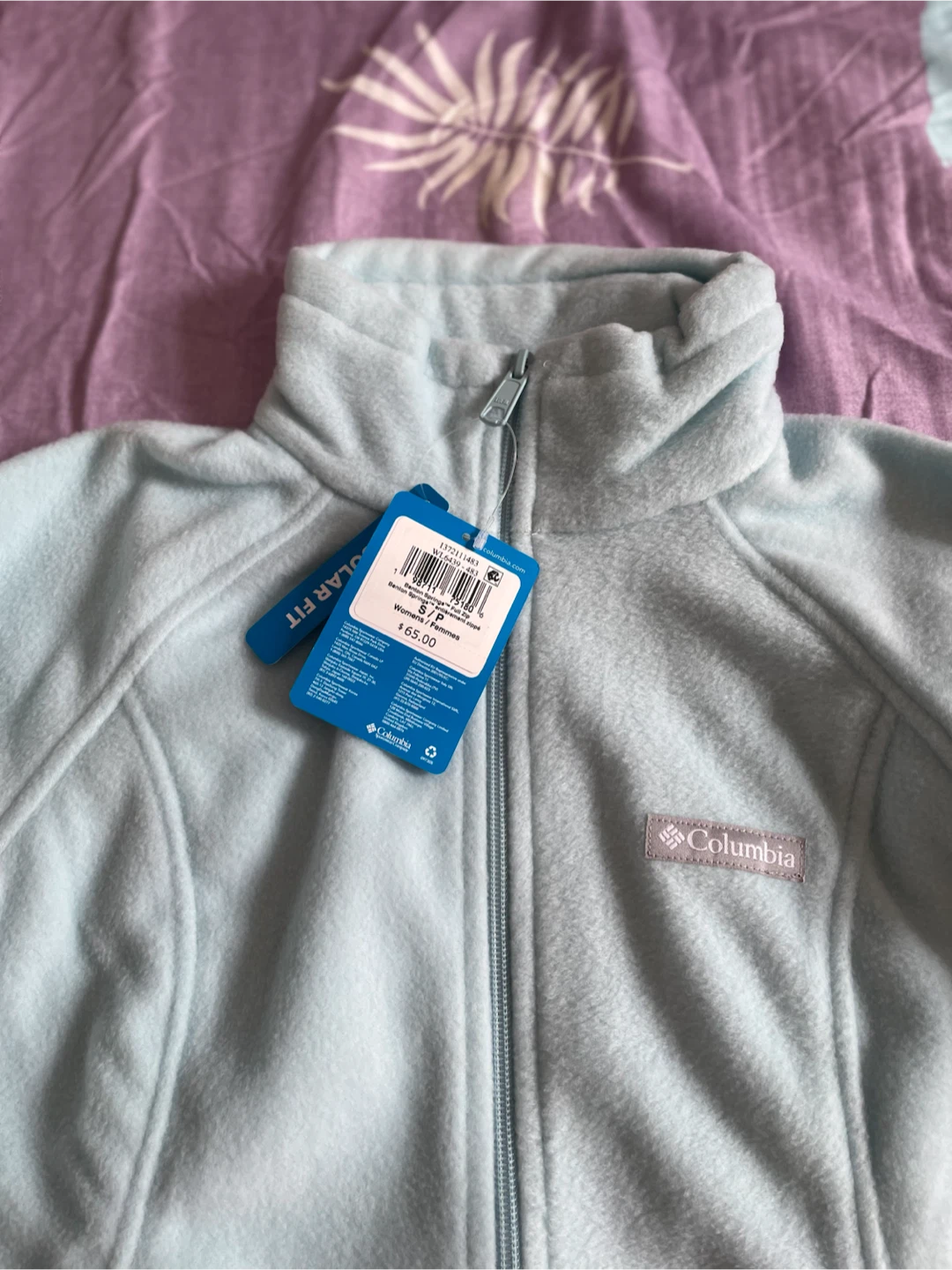 Columbia Fleece Jacket Light Blue SMALL - photo 2