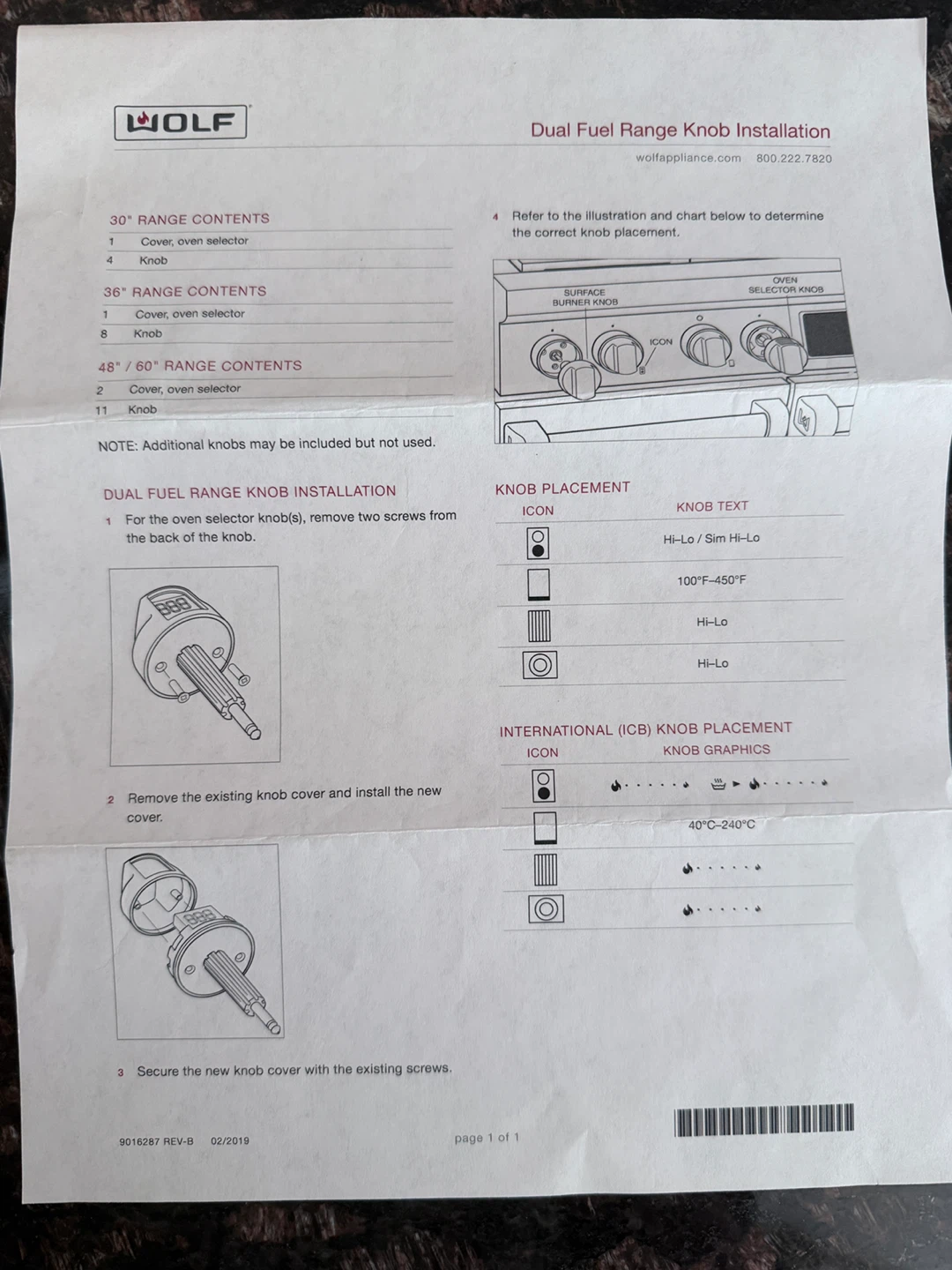Wolf Dual Fuel Range Knobs - photo 2