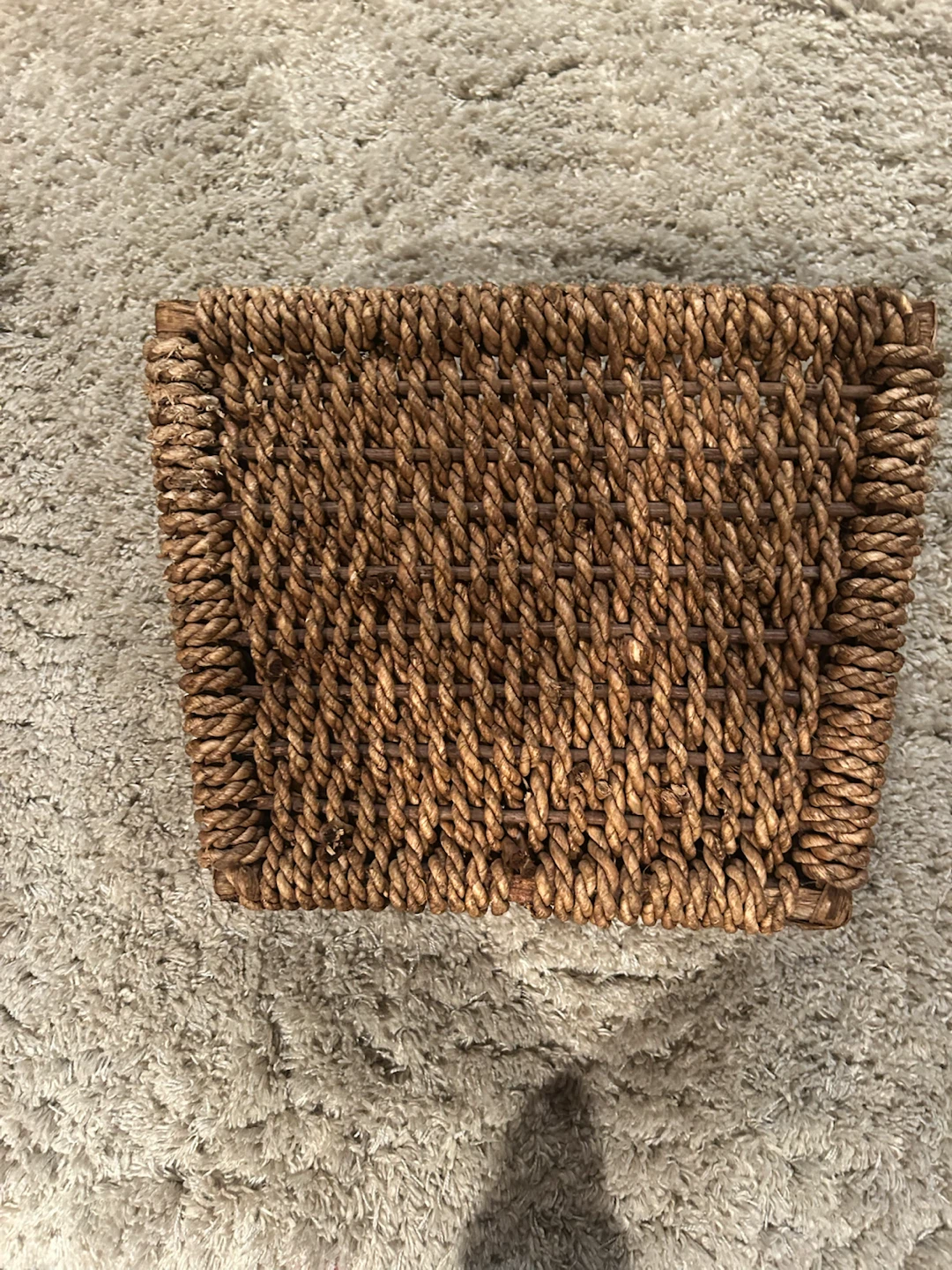 Woven Storage Basket with Wooden Handles - photo 2