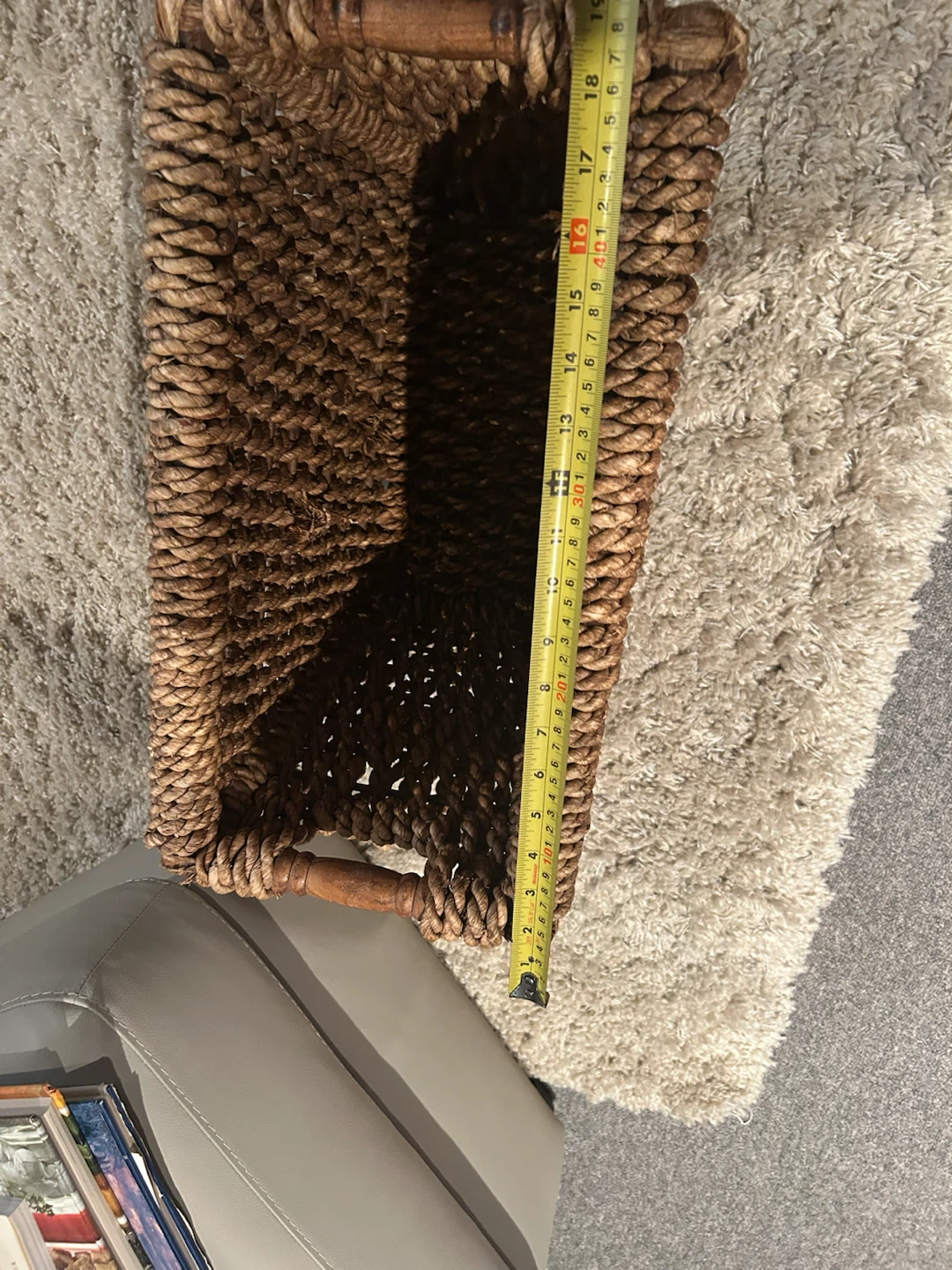 Woven Storage Basket with Wooden Handles - photo 5