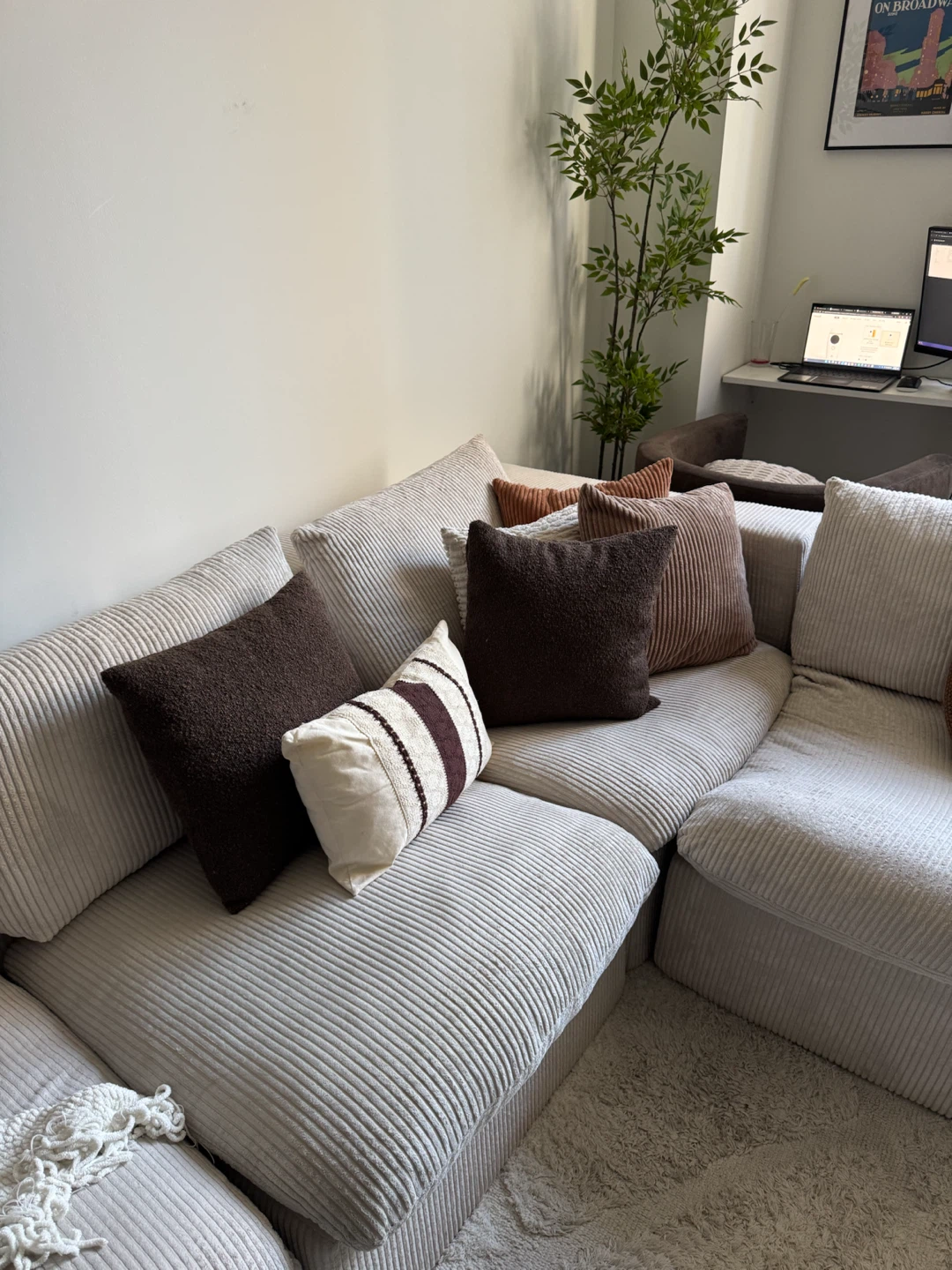 Boneless Light Beige Modular couch