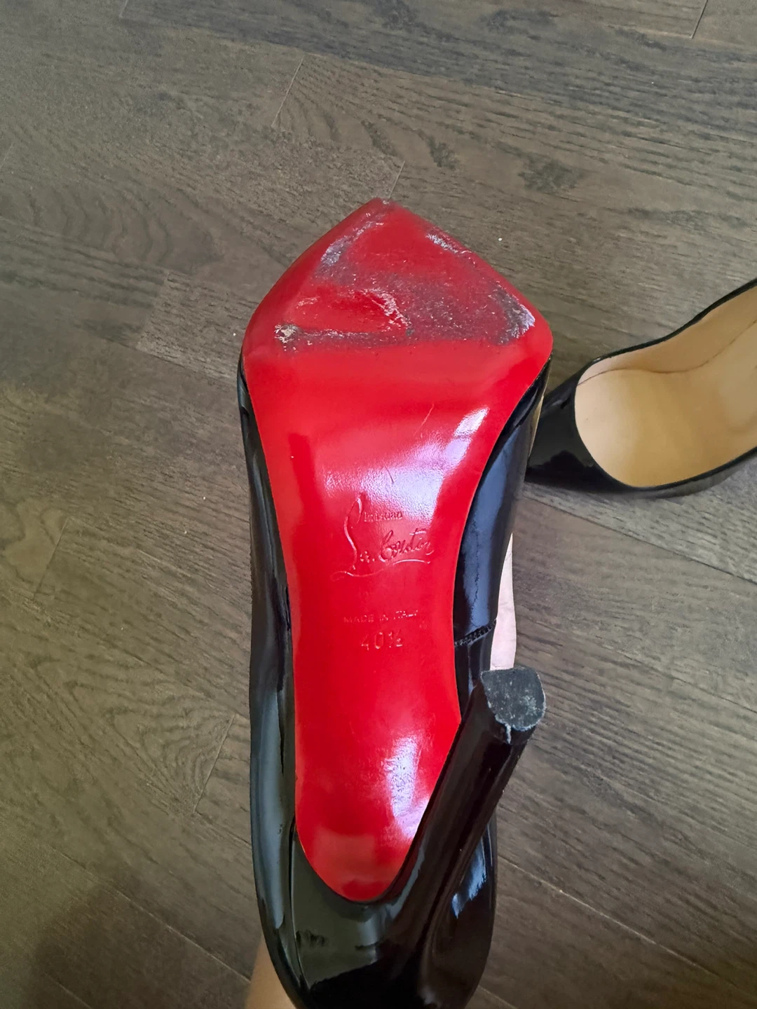Louboutin Pigalle Black Patent Leather size 40.5 authentic - photo 4