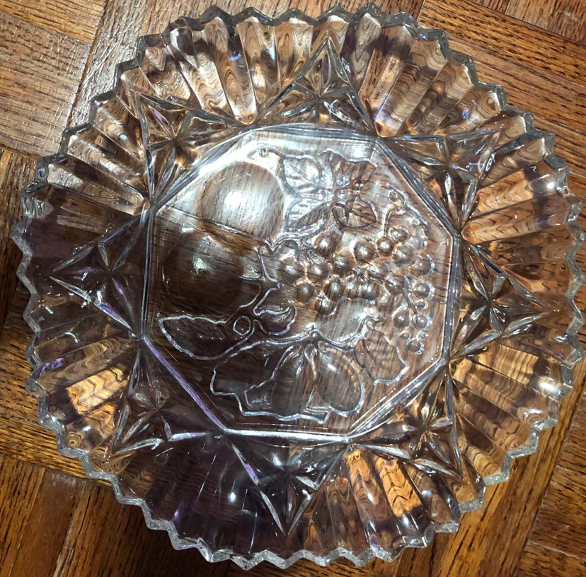 Clear Glass Fruit Bowl Dish - photo 2