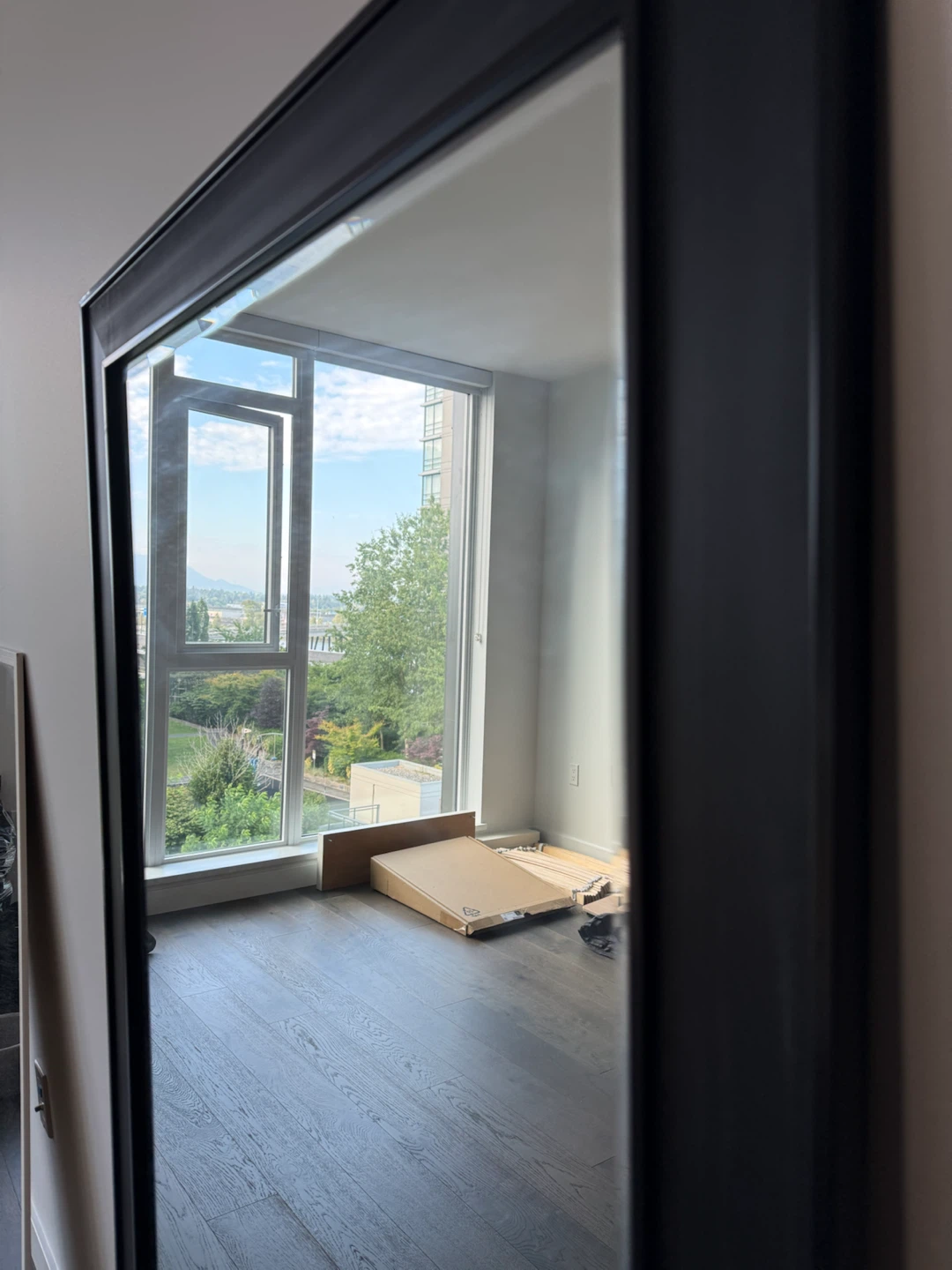 Large full length black frame mirror - photo 2