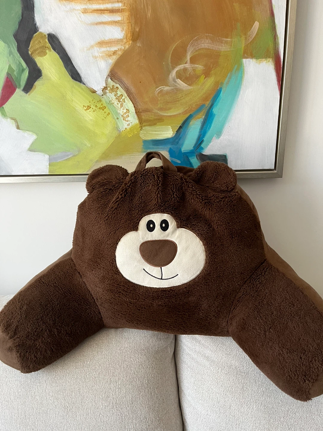 Brown Bear Reading Pillow
