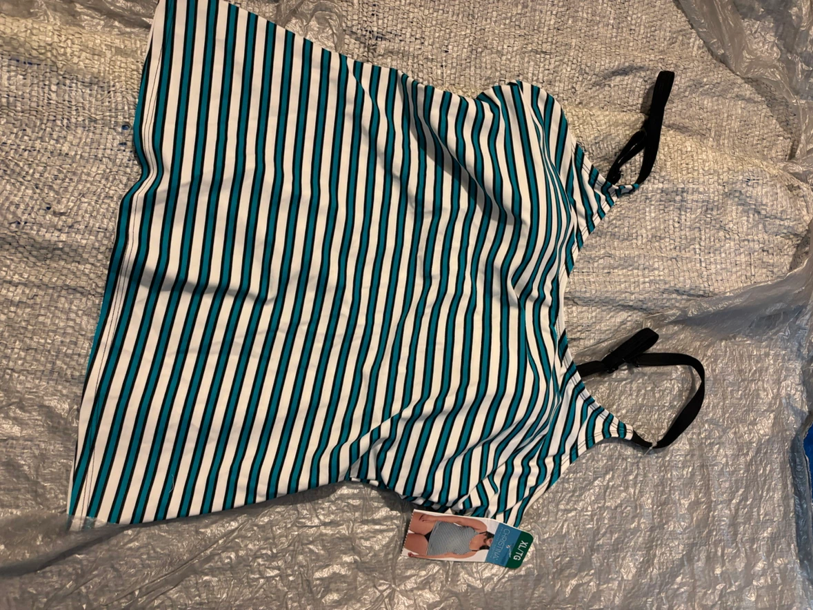 Striped swim Top XL