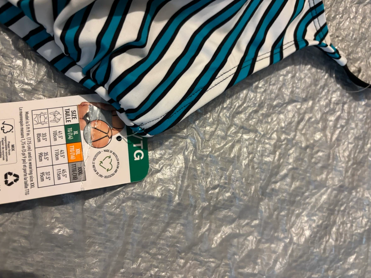 Striped swim Top XL - photo 2