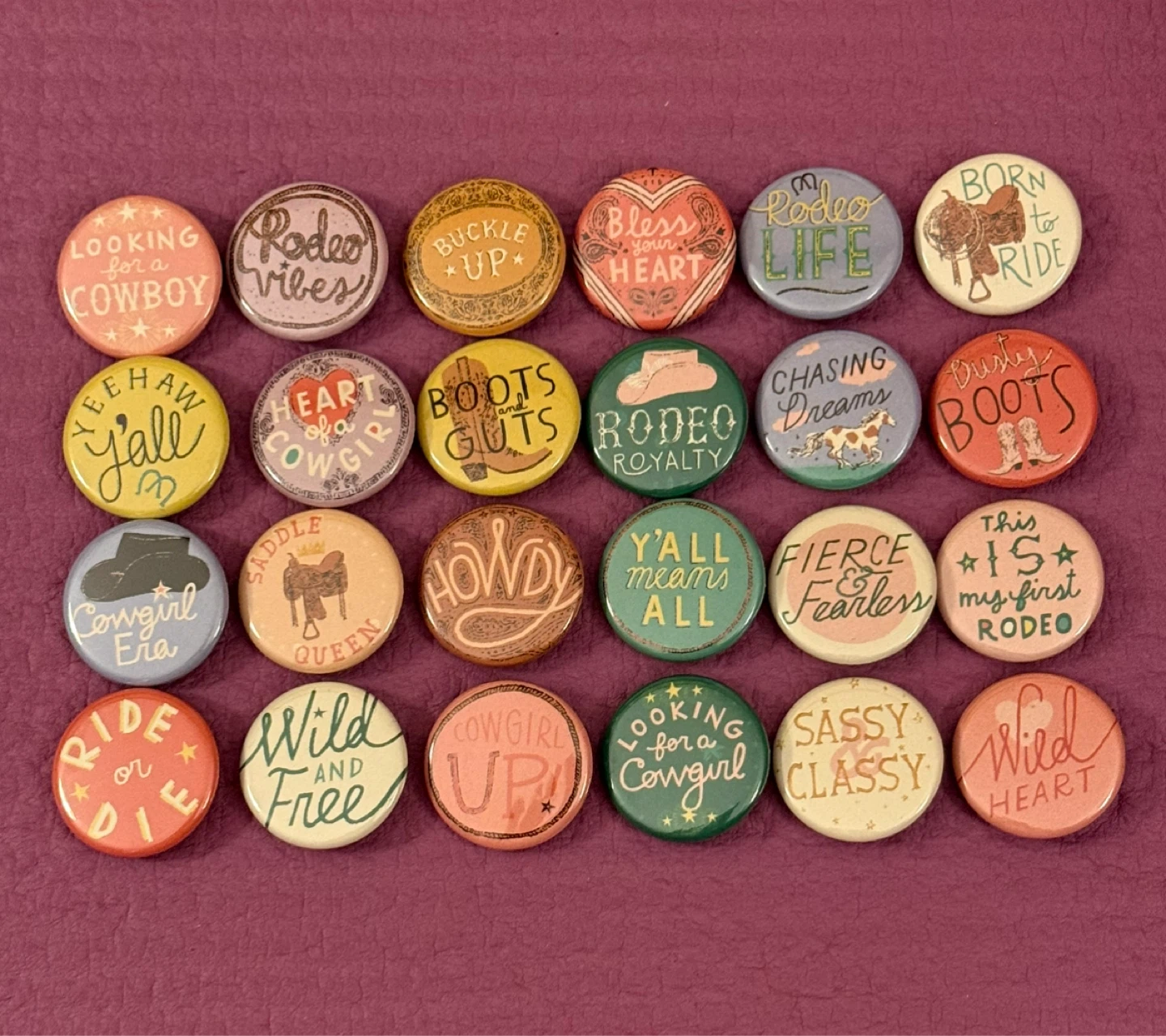 NEW✨Set of 24 Western Themed Pins