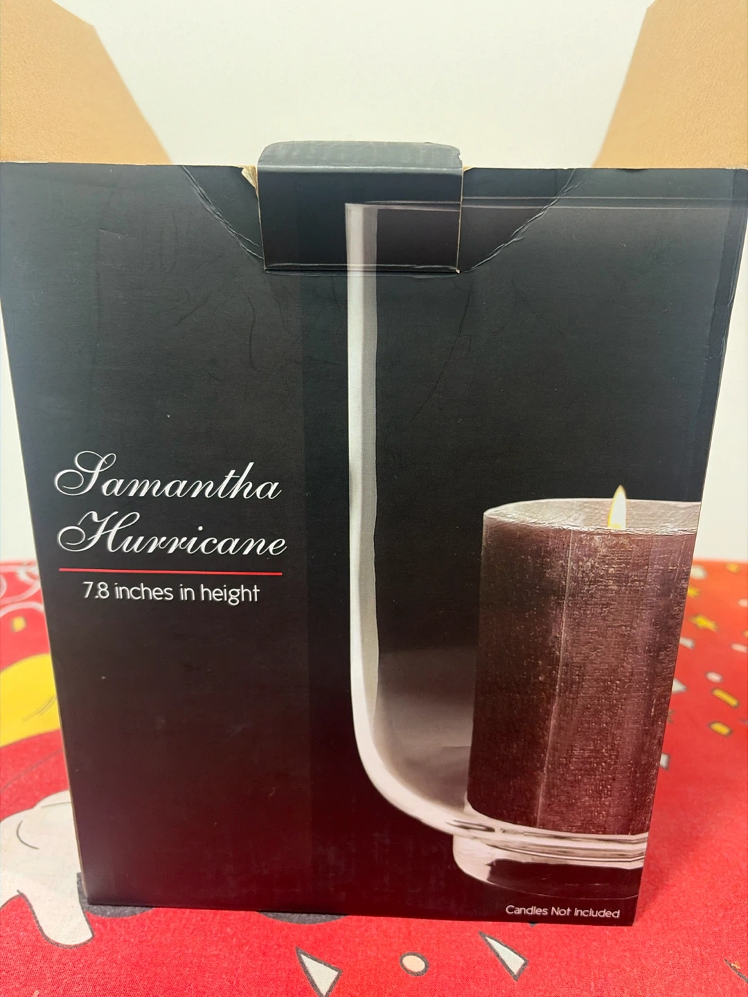 Samantha Hurricane Glass Vase with candle