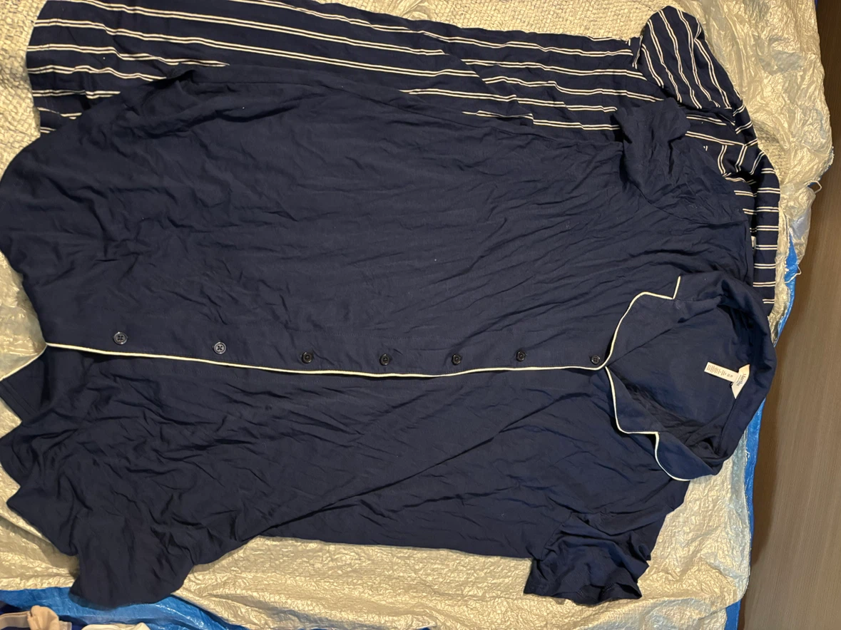 NWOT ladies Martha Stewart Navy Pajama Top XL