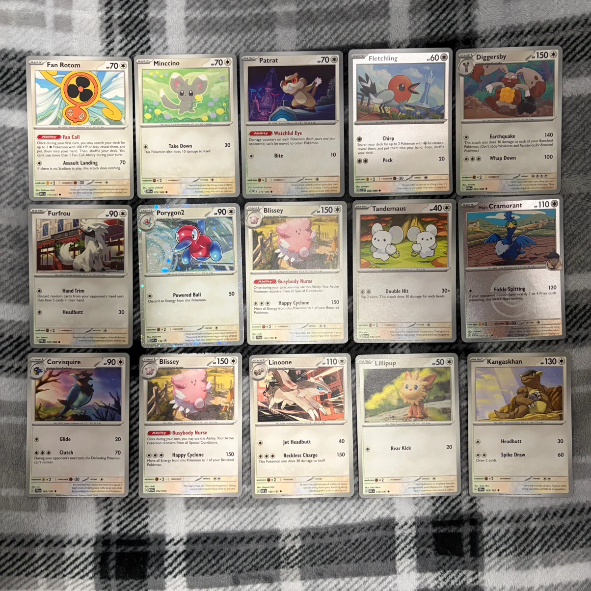 Colourles-Type Pokémon Cards