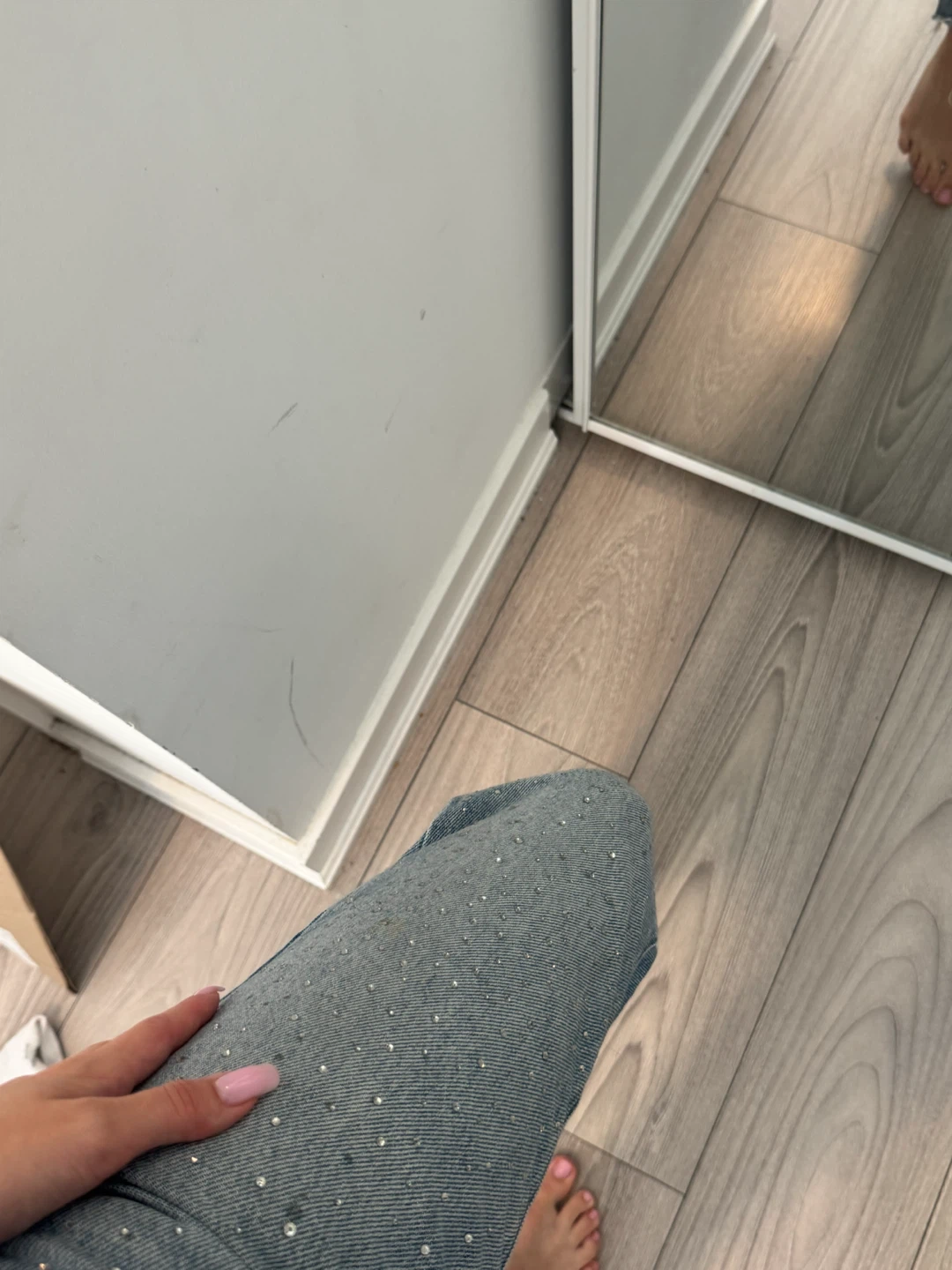 Garage Denim Jeans - Embellished Straight Leg - photo 3