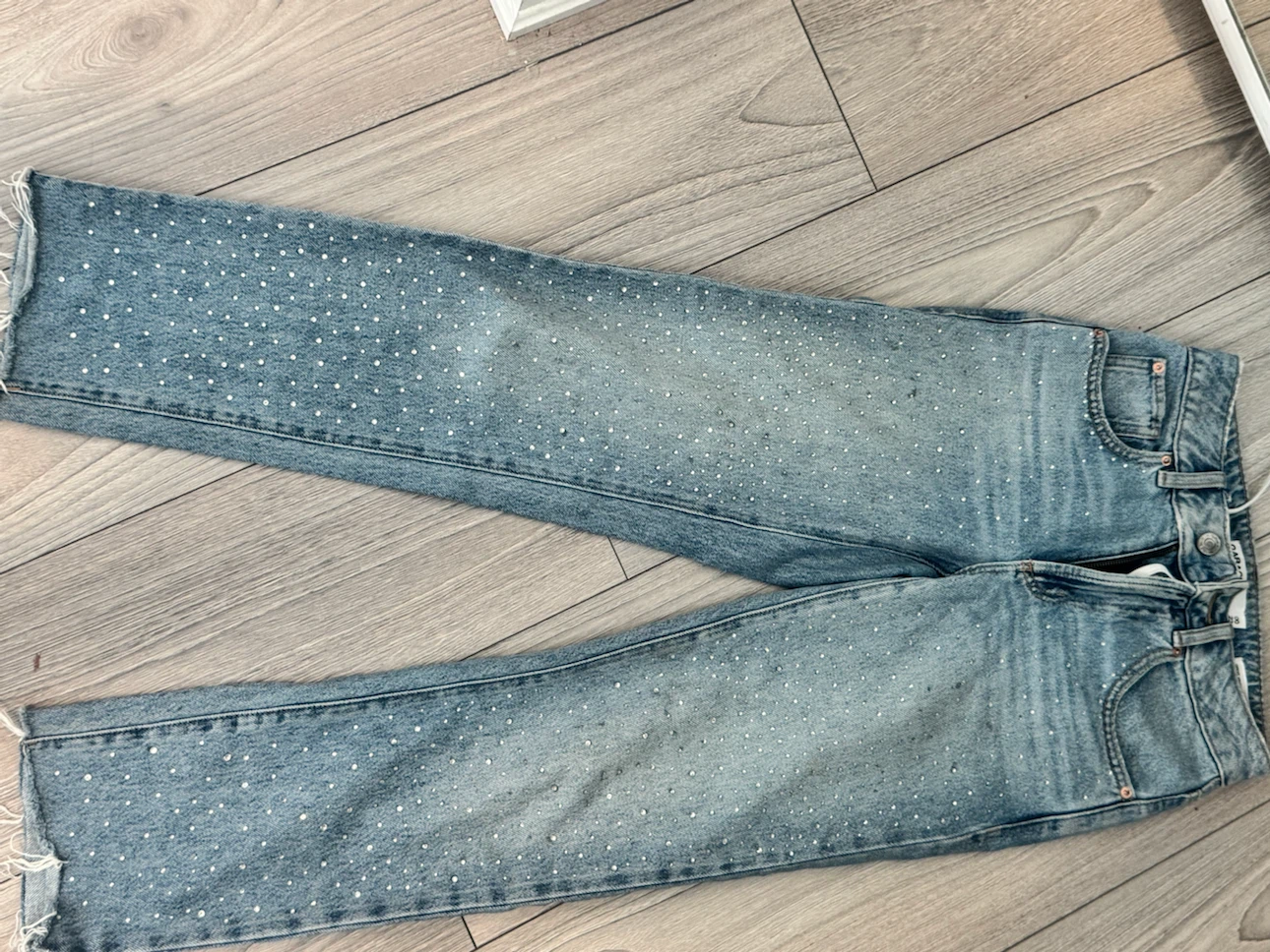 Garage Denim Jeans - Embellished Straight Leg - photo 4