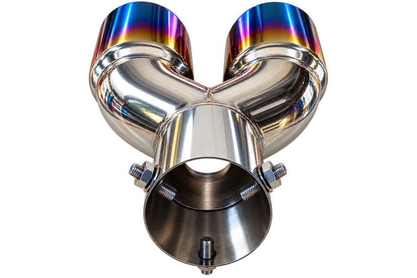 PANZSH Stainless Steel Dual Exhaust Tailpipe Muffler (Blue) - photo 5